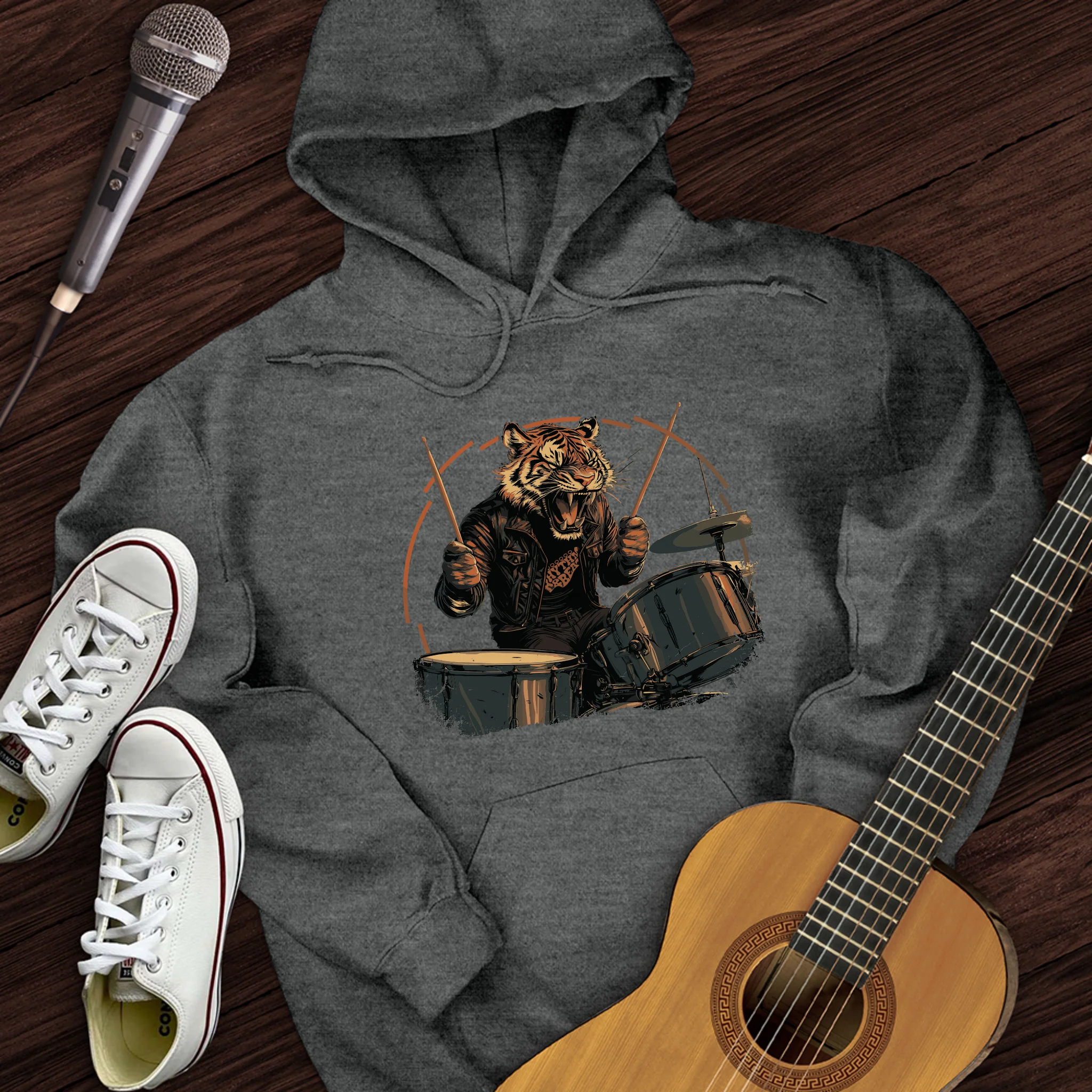 Tiger Drummer Hoodie