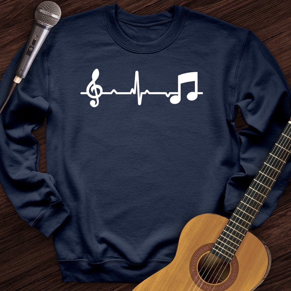 Music Note Heartbeat Crewneck