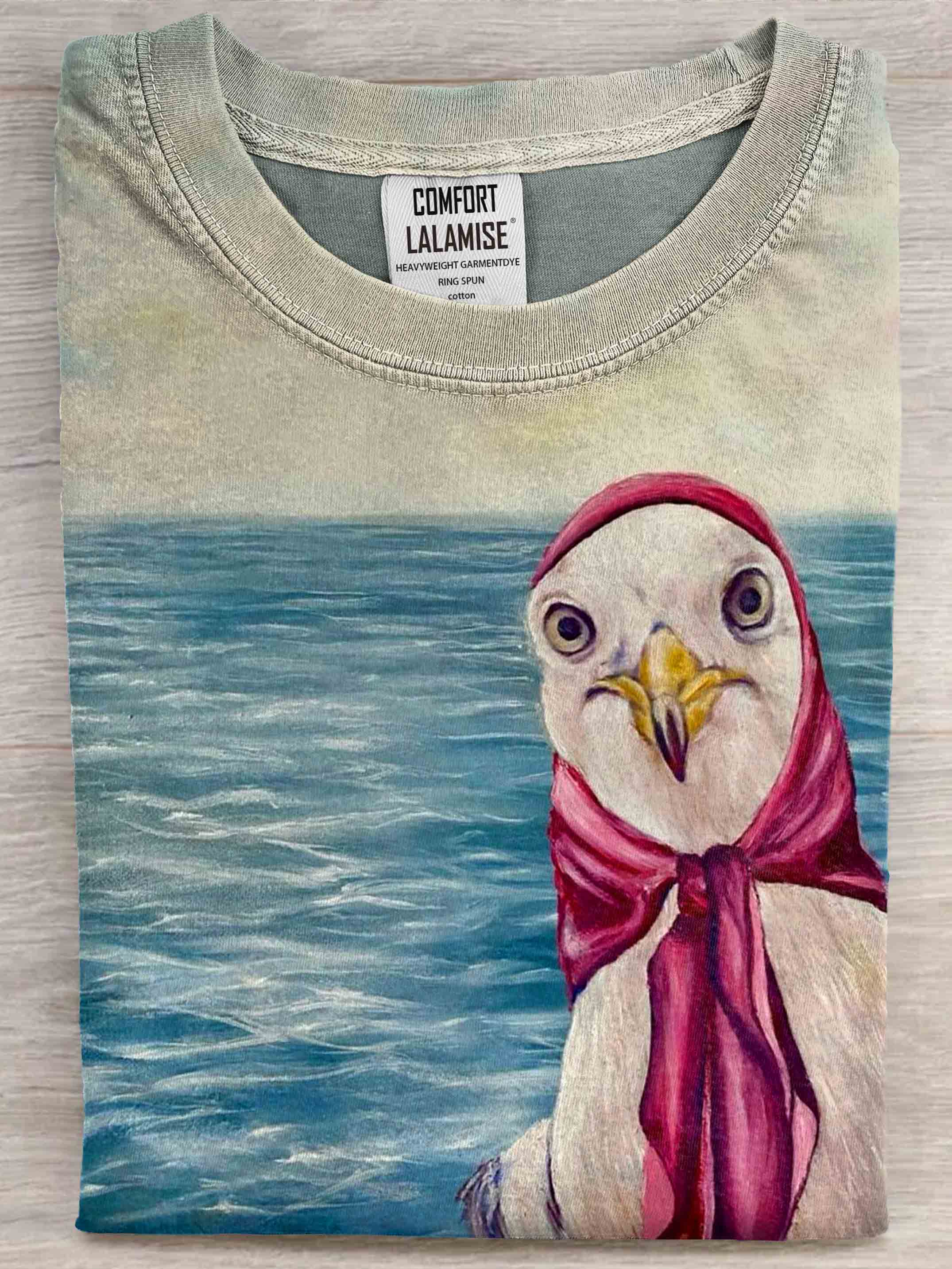 HI Funny Pigeon Art Print Casaul Short Sleeve T-shirt