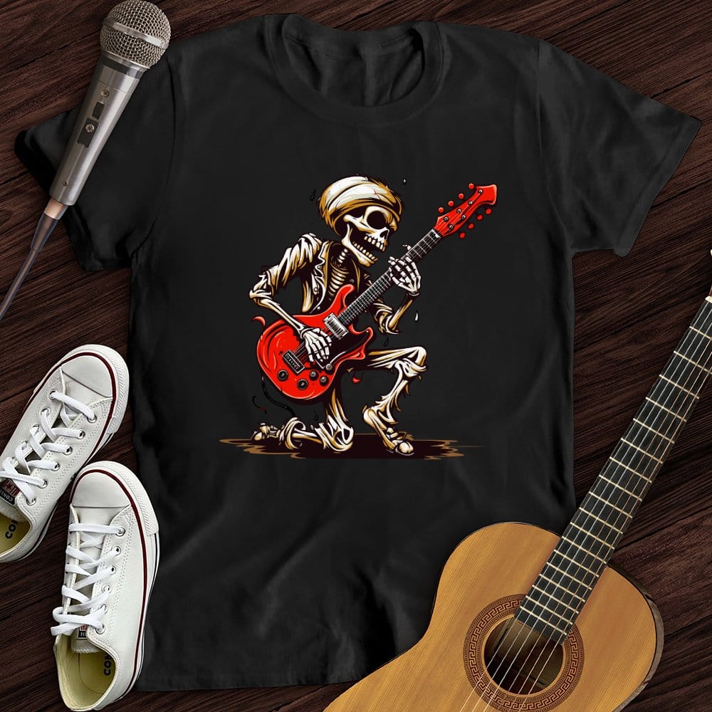 Skeleton Guitar Cartoon T-Shirt