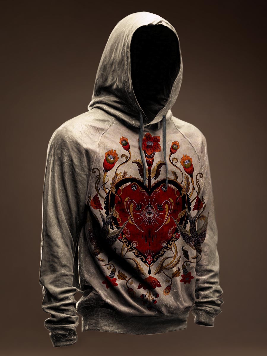 Halloween Pattern Vintage Print Casual Hoodie Sweatshirt