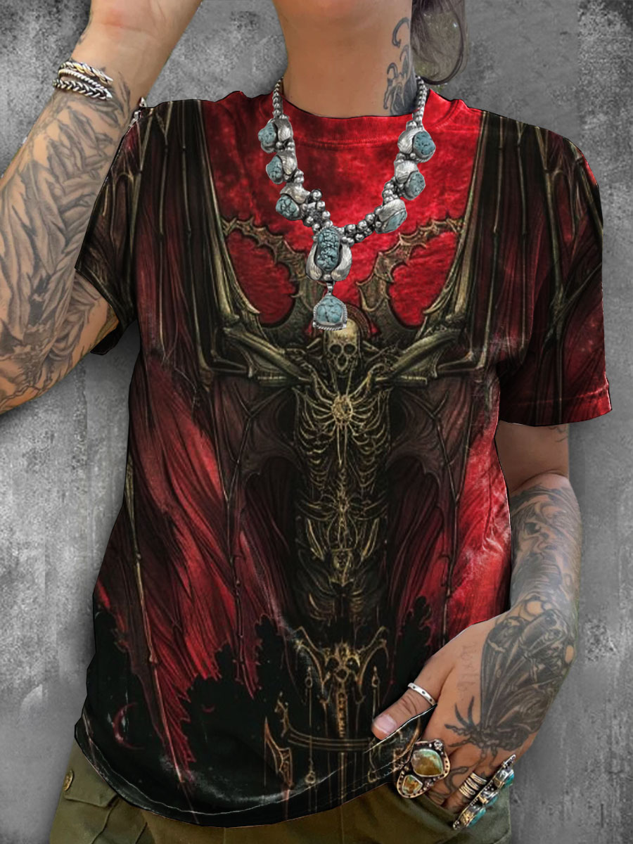 Dark Print Casual T-shirt