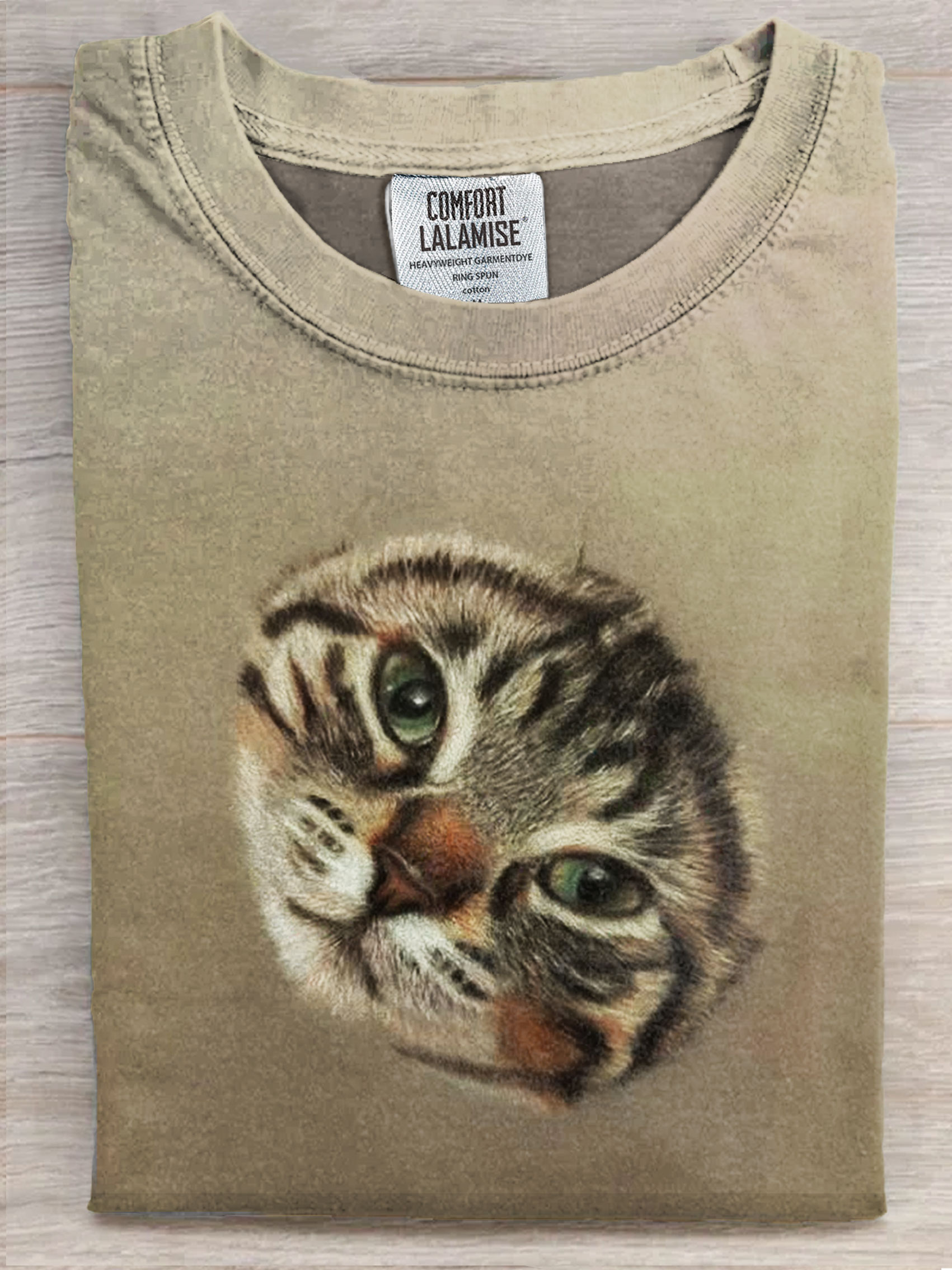 Cute Cat Art Print Casaul Short Sleeve T-shirt