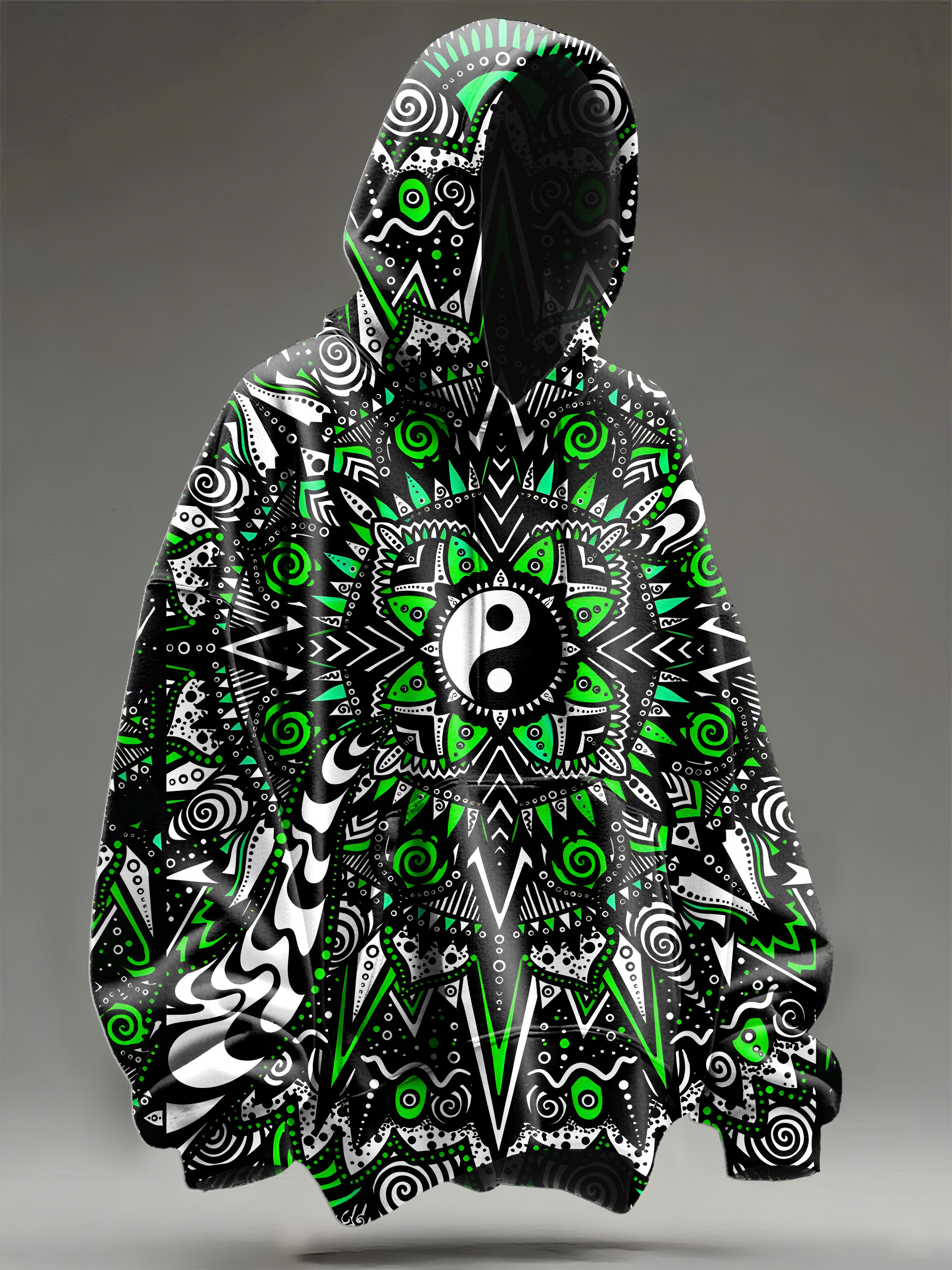 Vintage Multicolor Mandala Art Print Casual Hoodie Sweatshirt