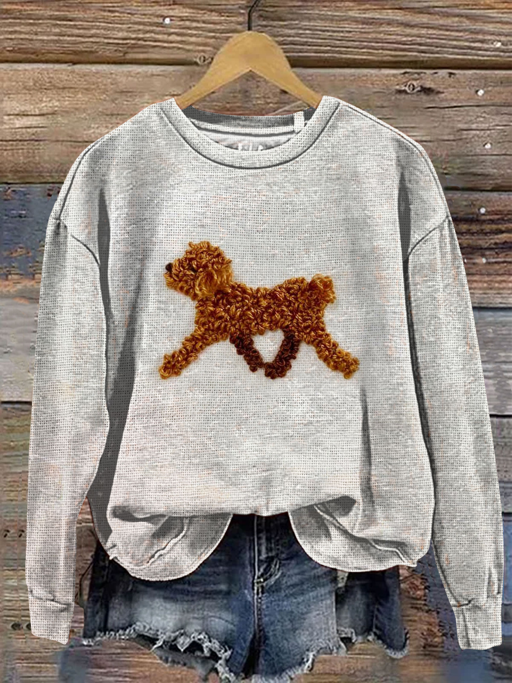 Teddy dog 3D Art Print Casaul Long Sleeve Sweashirt