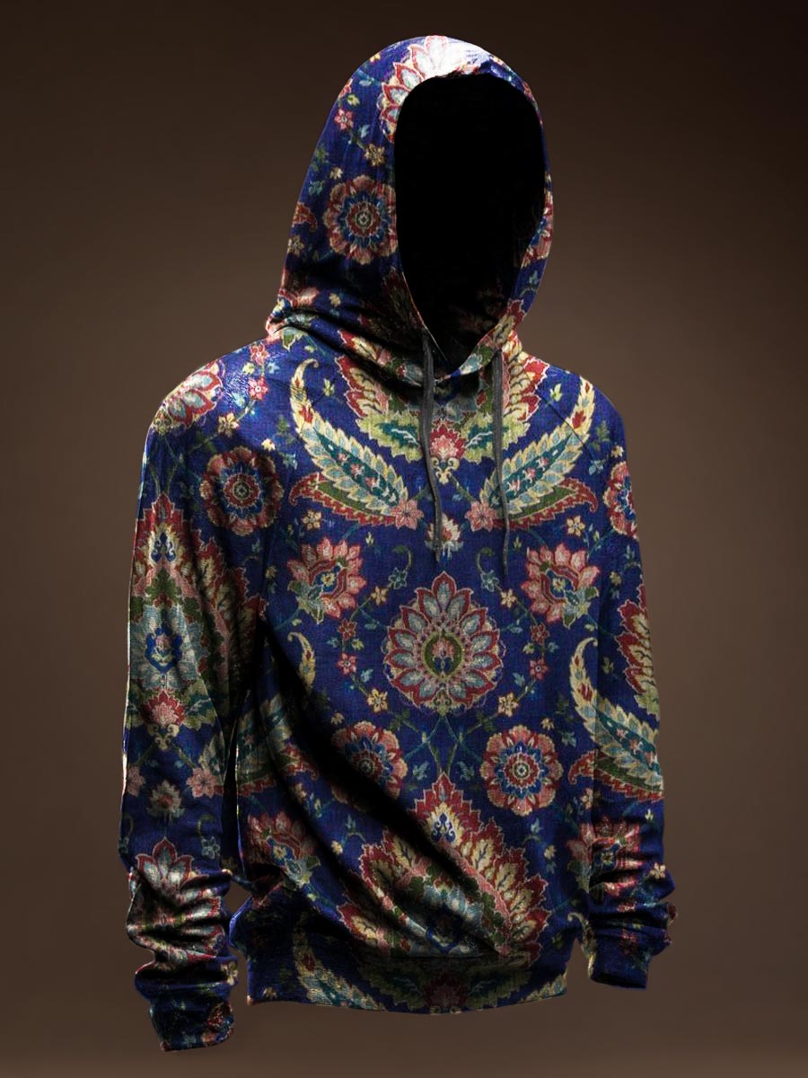 Vintage Pattern Casual Hoodie Sweatshirt