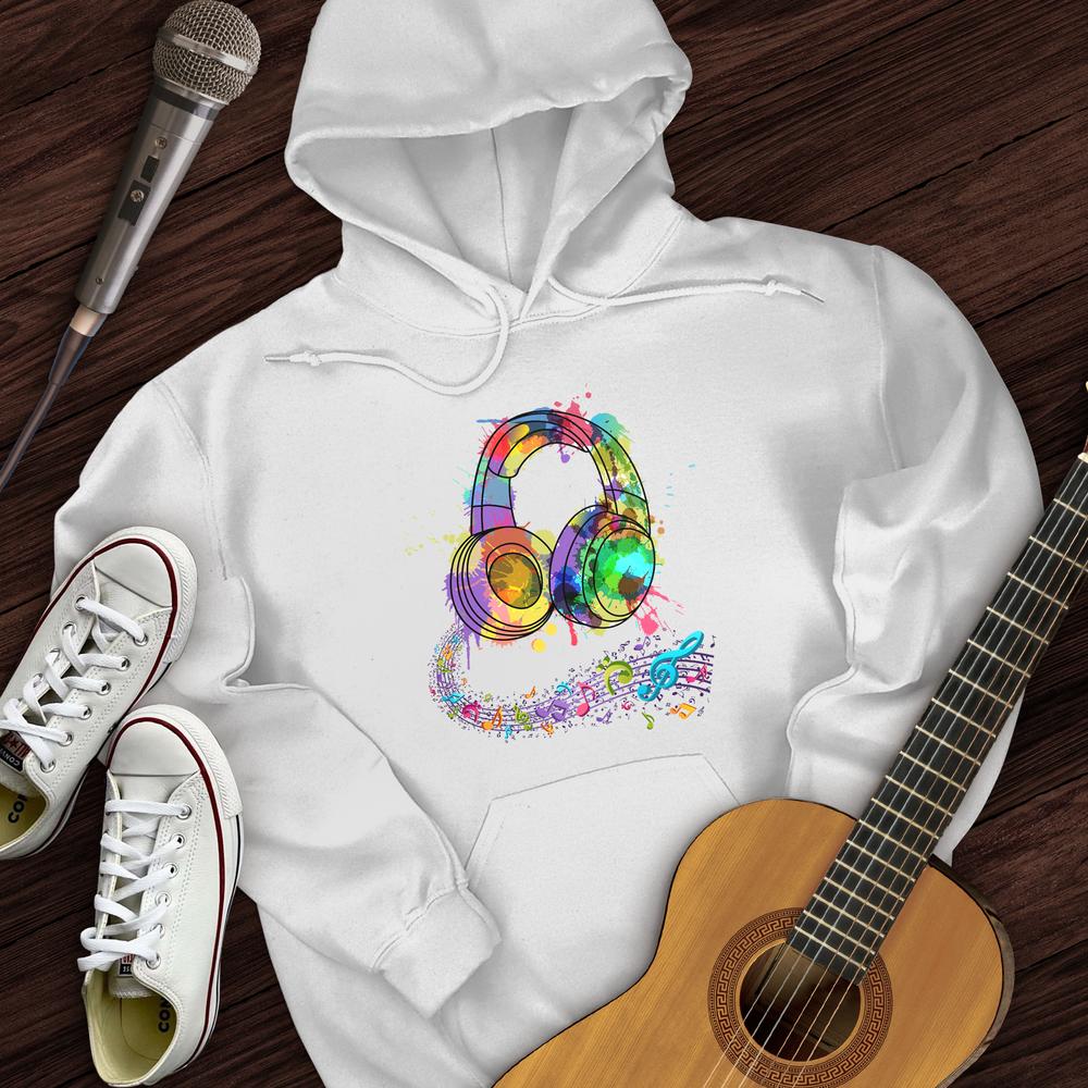 Watercolor Headphones Hoodie