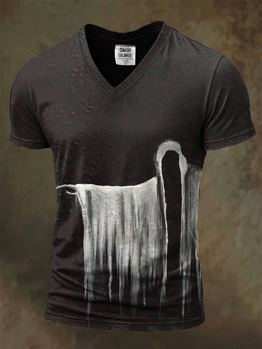 Retro Halloween Robed Death Art Print T-shirt