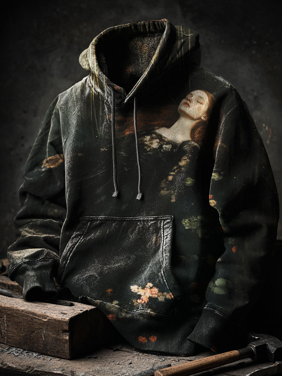 Vintage Art Prints Casual Hoodie Sweatshirt