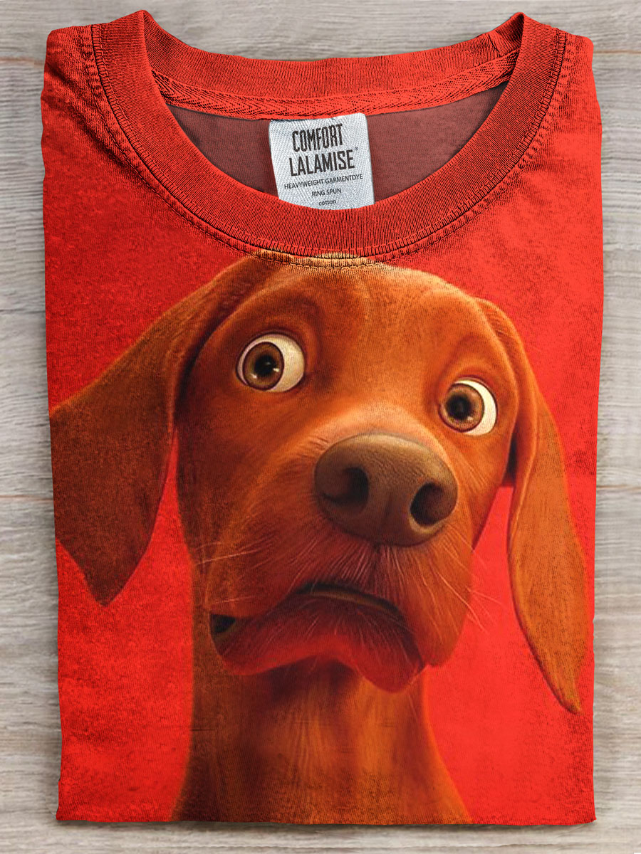 Funny Dog Prints Casual T-shirt