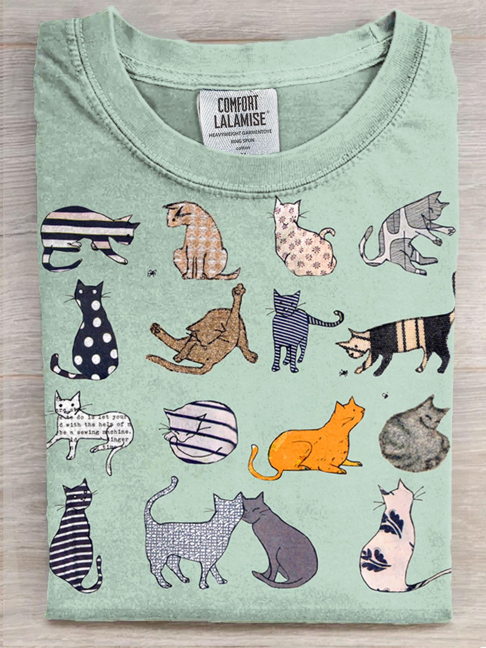 Cat Lover Art Print Casaul Short Sleeve T-shirt