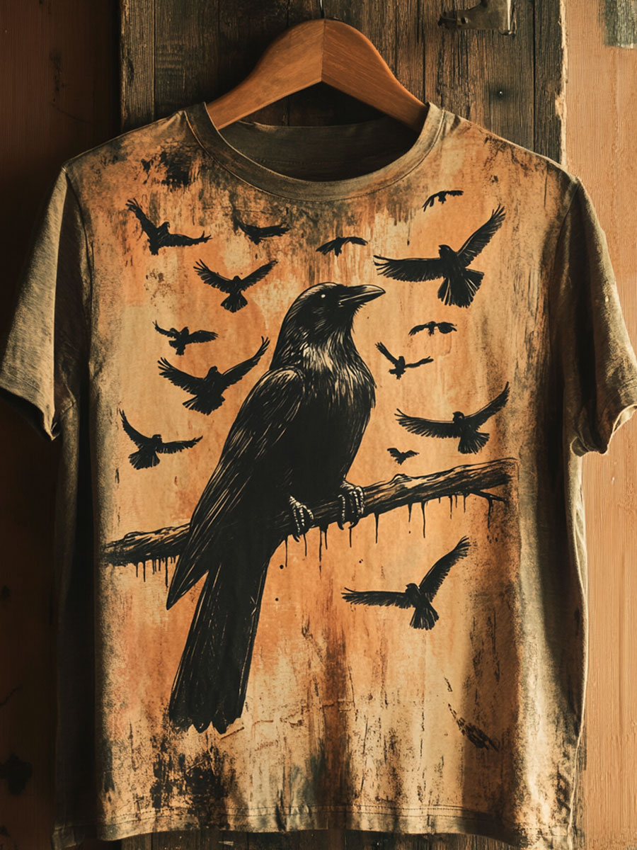 Dark Crow Art Print Casual T-shirt
