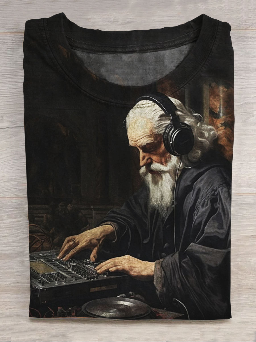 Dark Fantasy Art Printed Short-sleeved Top