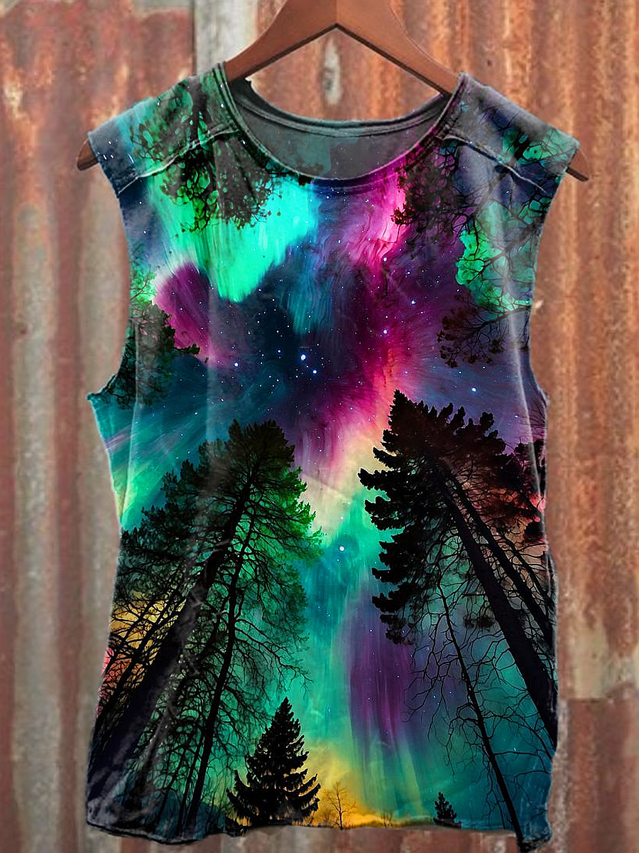Men's Casual Aurora Printed Tank Top