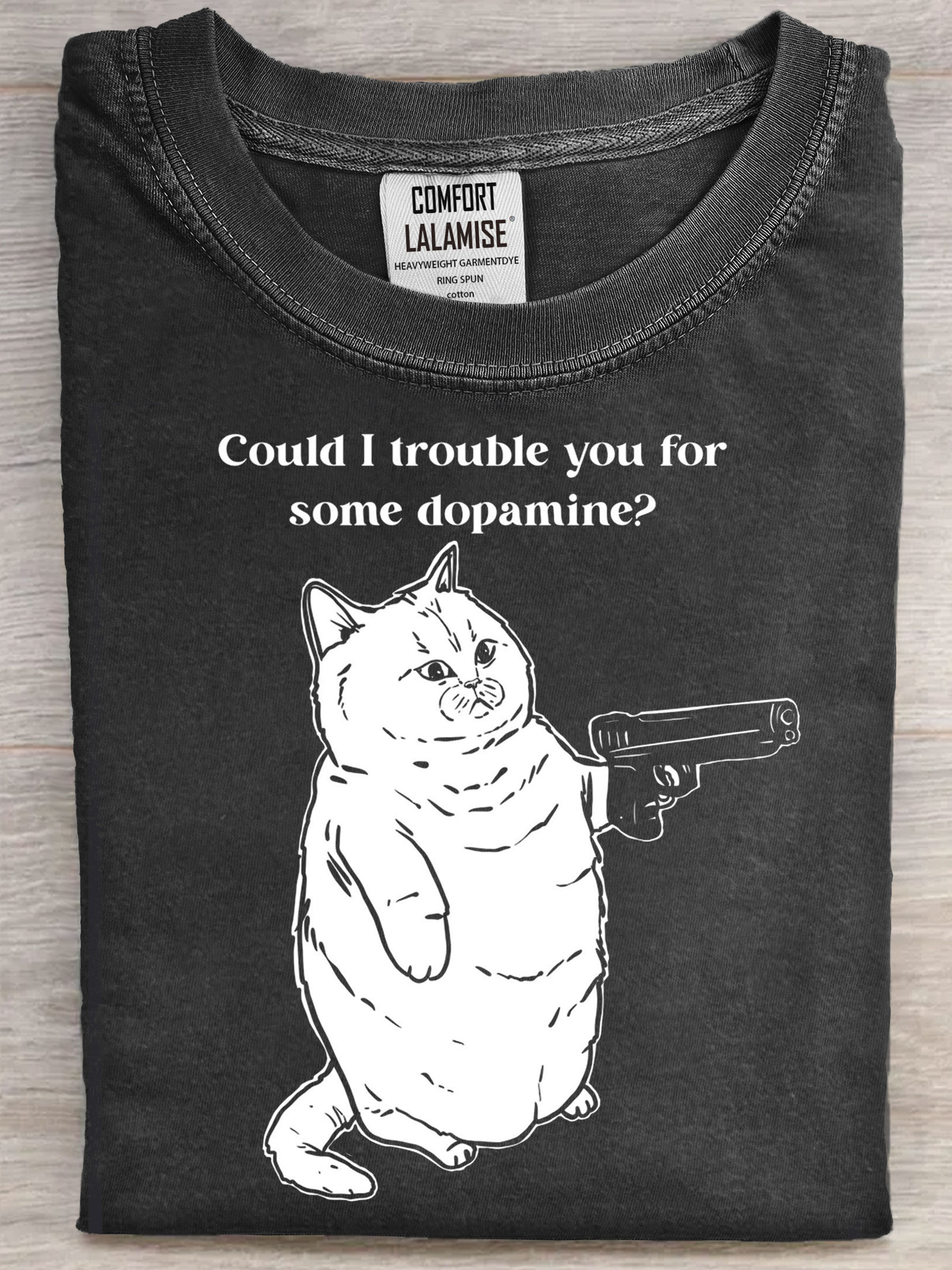 Funny  Cat Art Print Casual Short Sleeve T-shirt