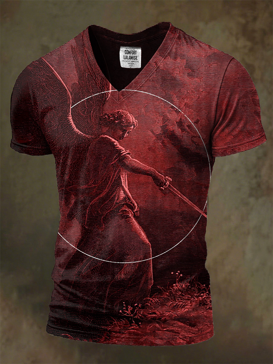 Halloween Retro Horror God Print T-shirt