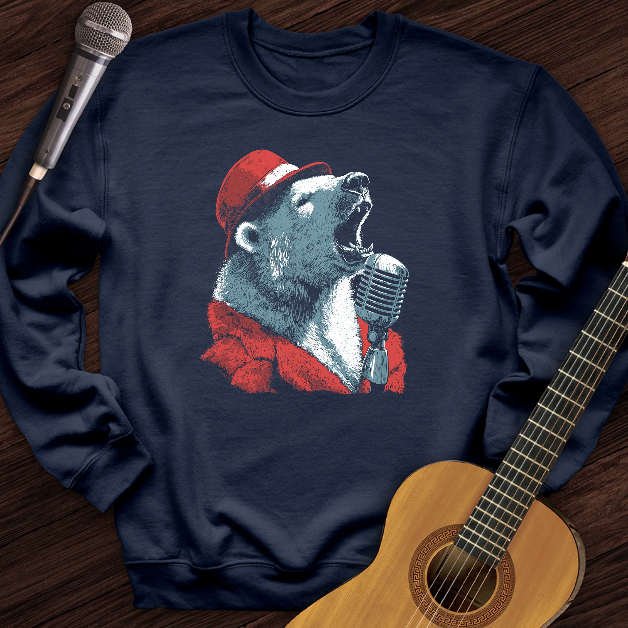 Polar Bear Microphone Crewneck