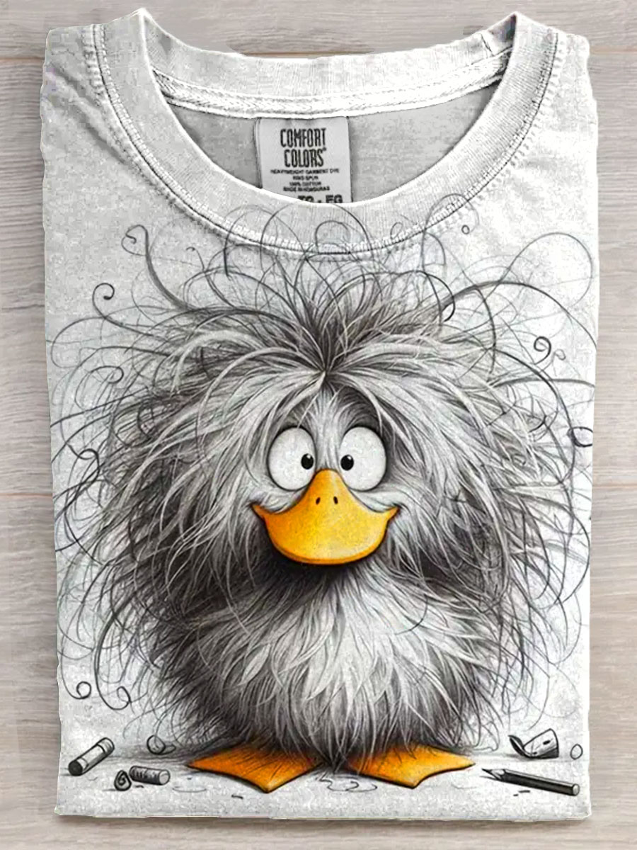 Funny Duck Art Casaul Short Sleeve T-shirt