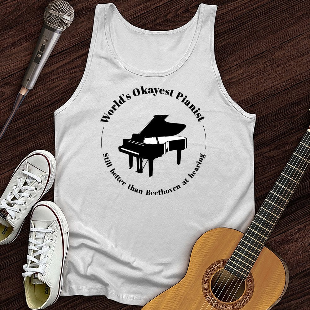 World's Okayest Pianist Unisex Tank