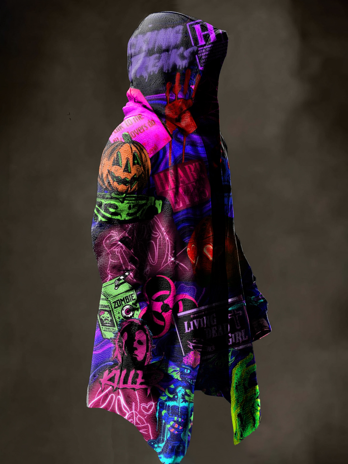 Cool Abstract Halloween Art Prints Casual Hoodie Jacket