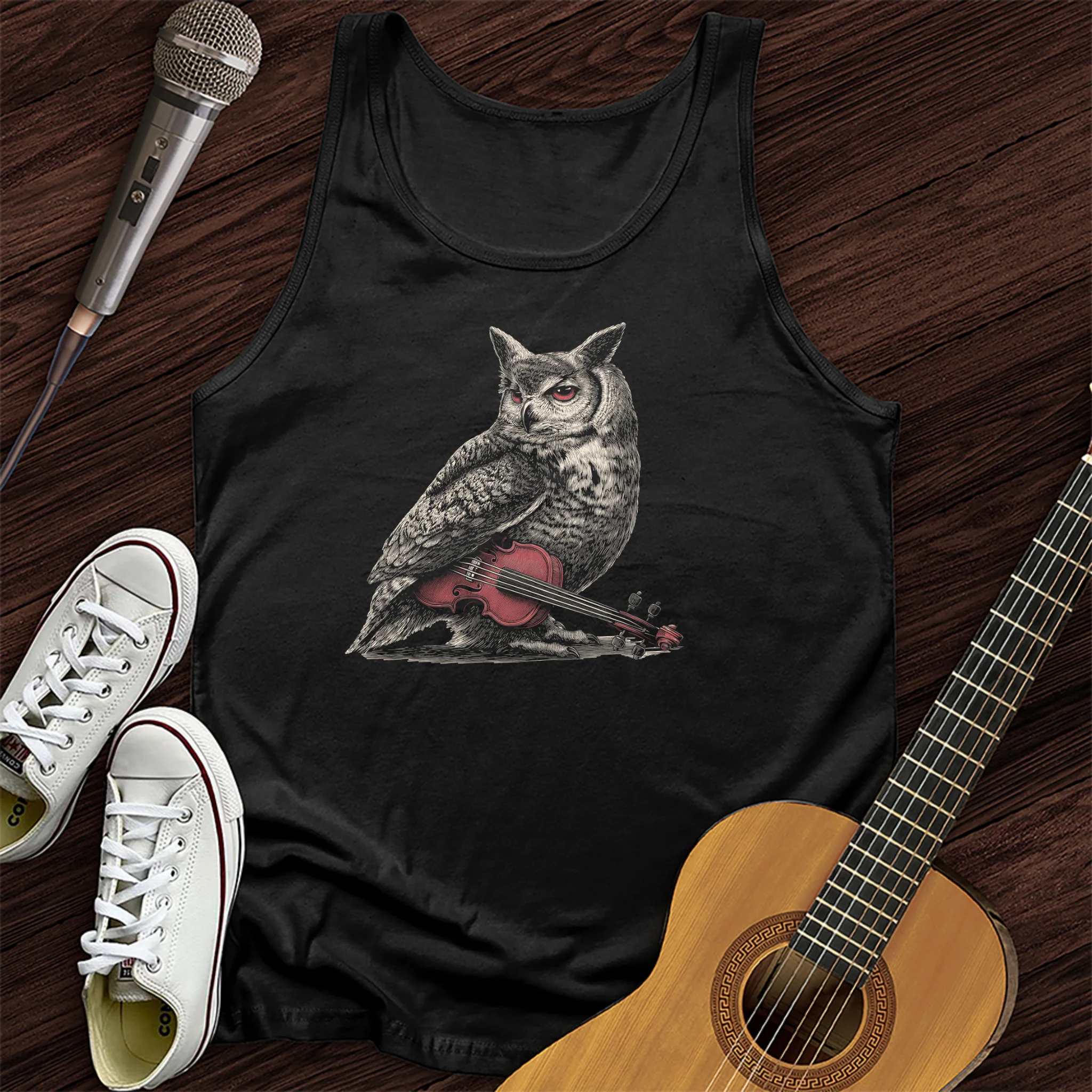 Owl Cello Unisex Tank Top