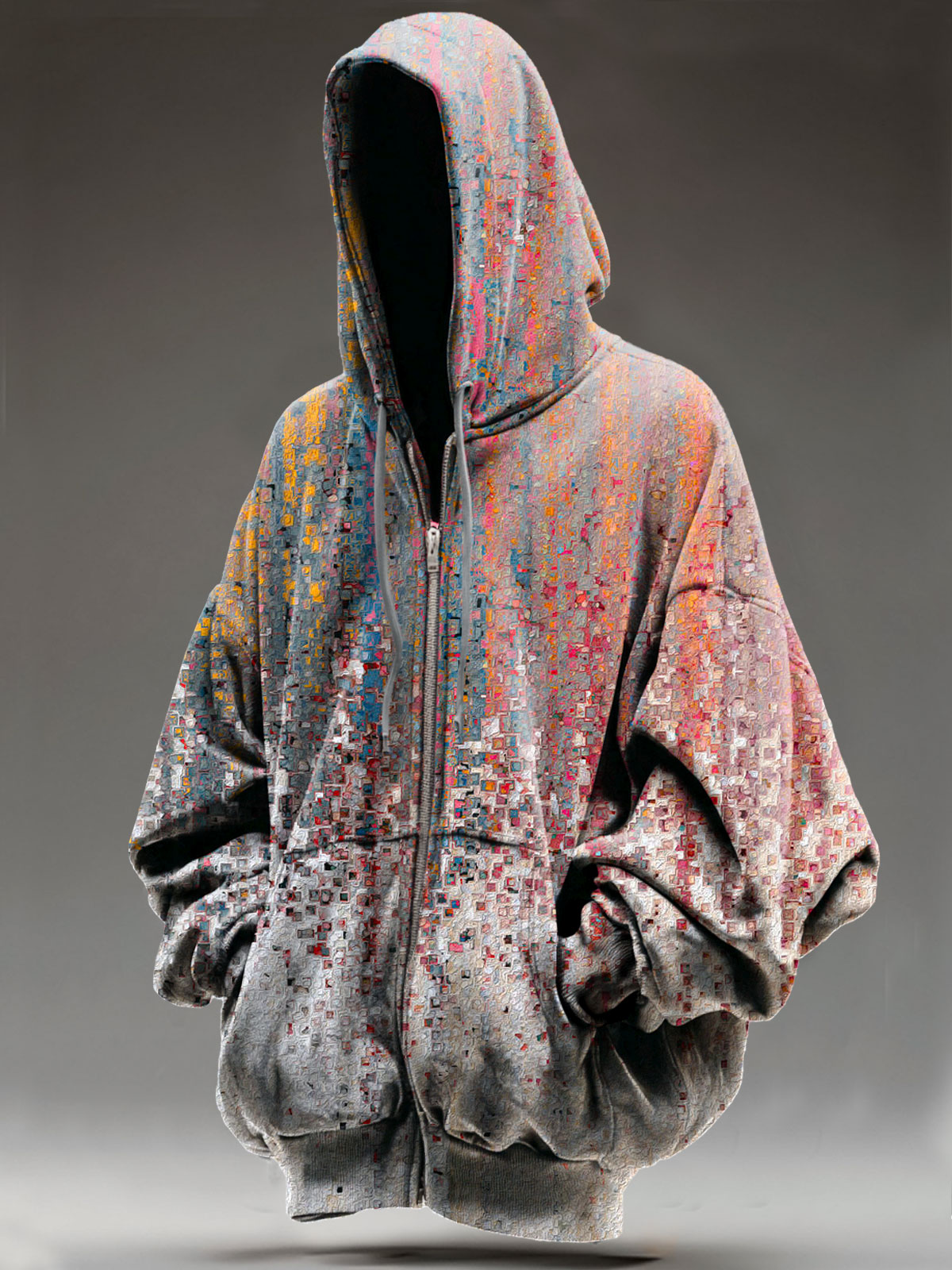 Christian Abstrct Art Print Casual Zip Hoodie Sweatshirt