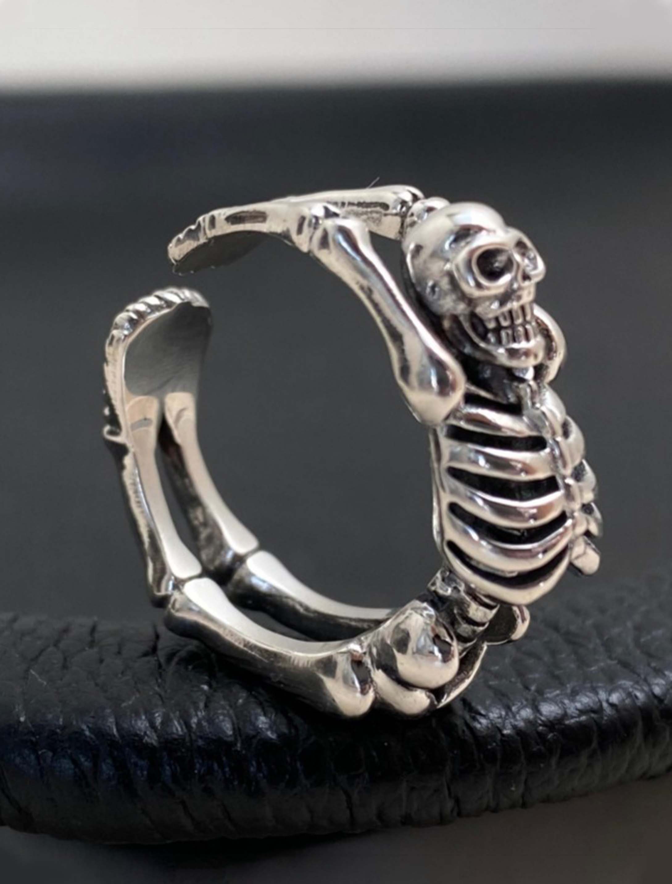 European and American Halloween Rock Punk Skull Open Ring Retro Ring