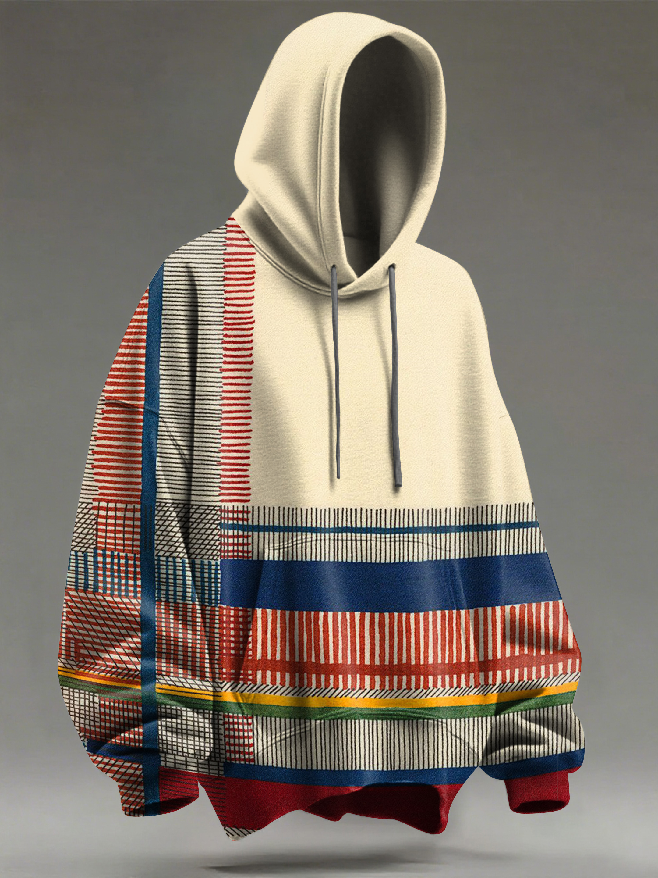 Geometric Lines Abstract Art Casual Hoodie Sweatshirt
