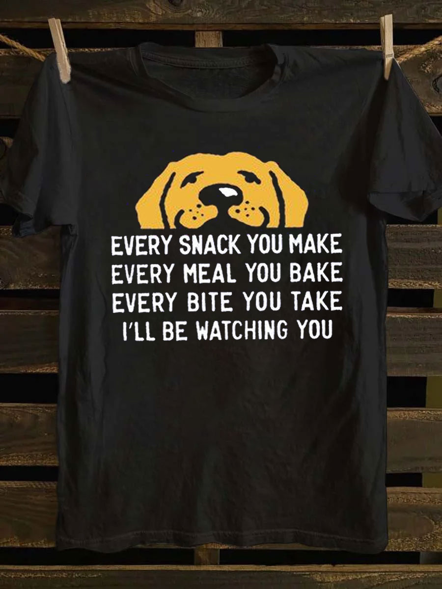 Dog Lover Art Print Casual Short Sleeve T-shirt