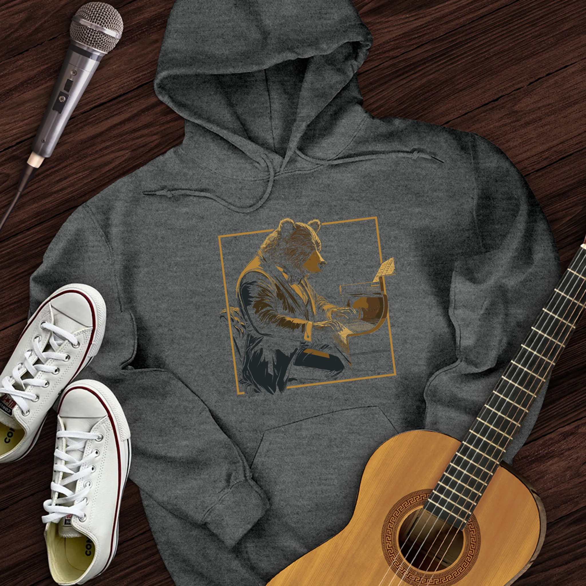 Piano Bear Hoodie