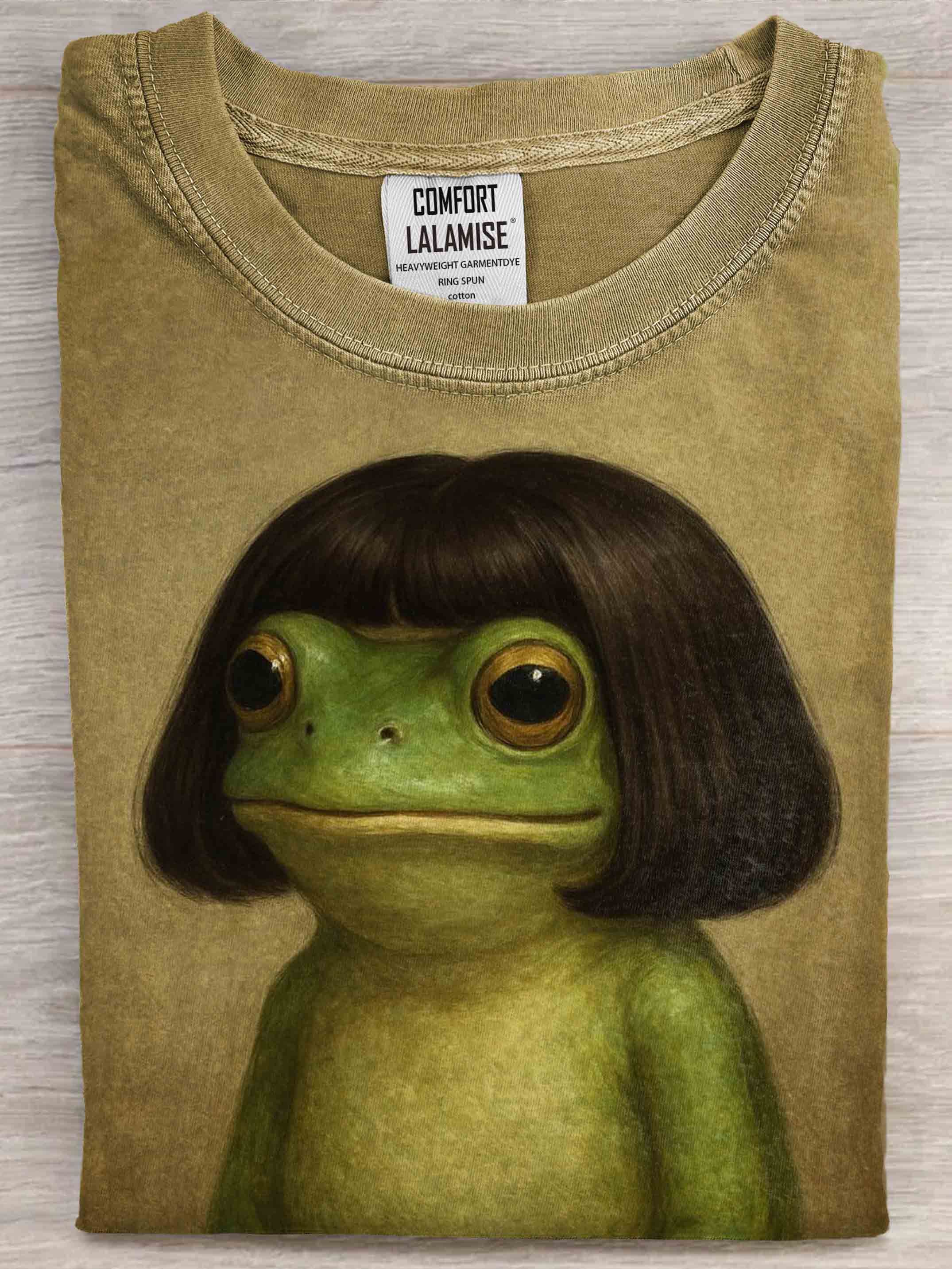 Funny Frog Art Print Casaul Short Sleeve T-shirt