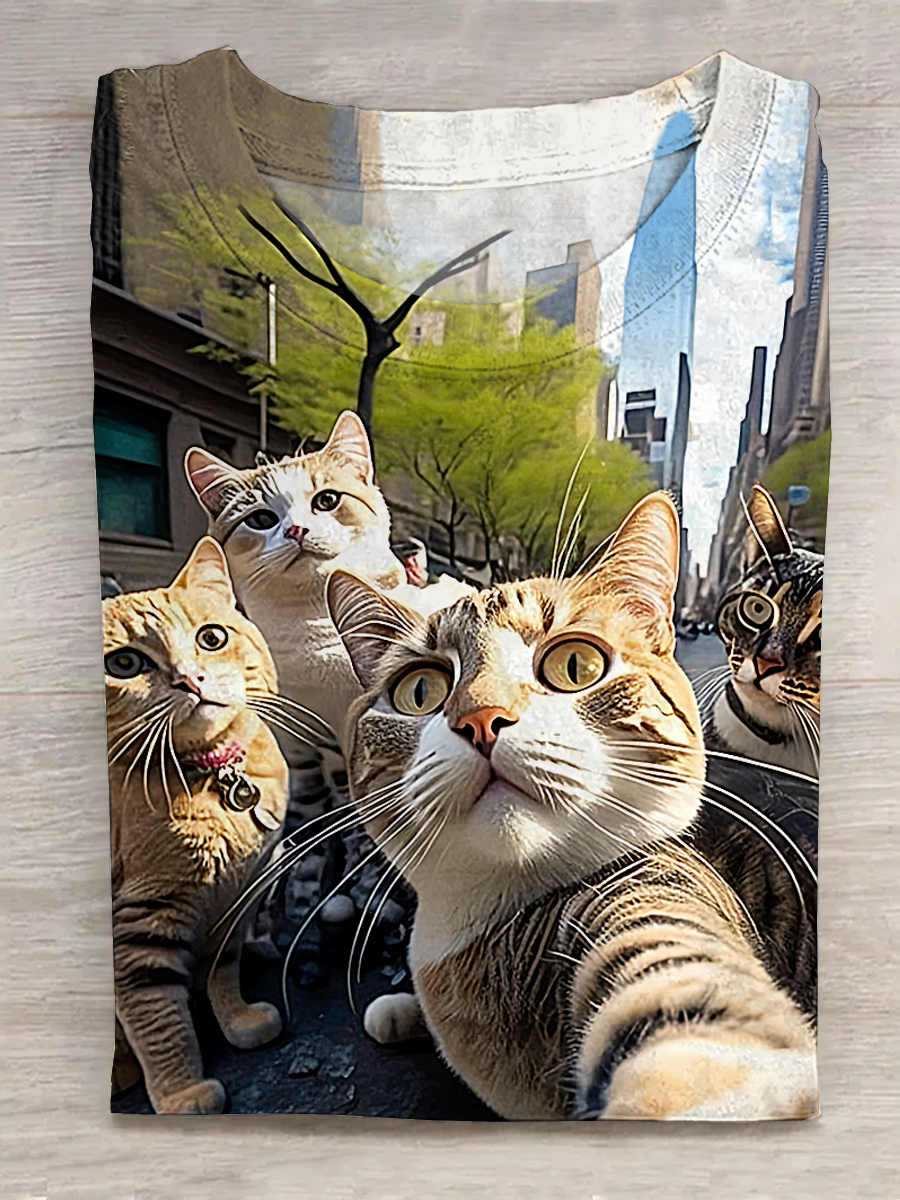 A Group of Cats Taking A Selfie-2 T-shirt