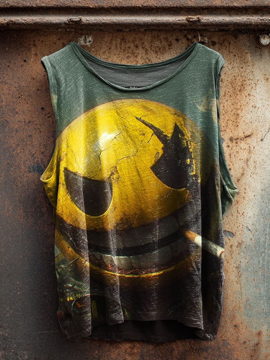 Vintage Art Print 100% Cotton Casual Tank Top