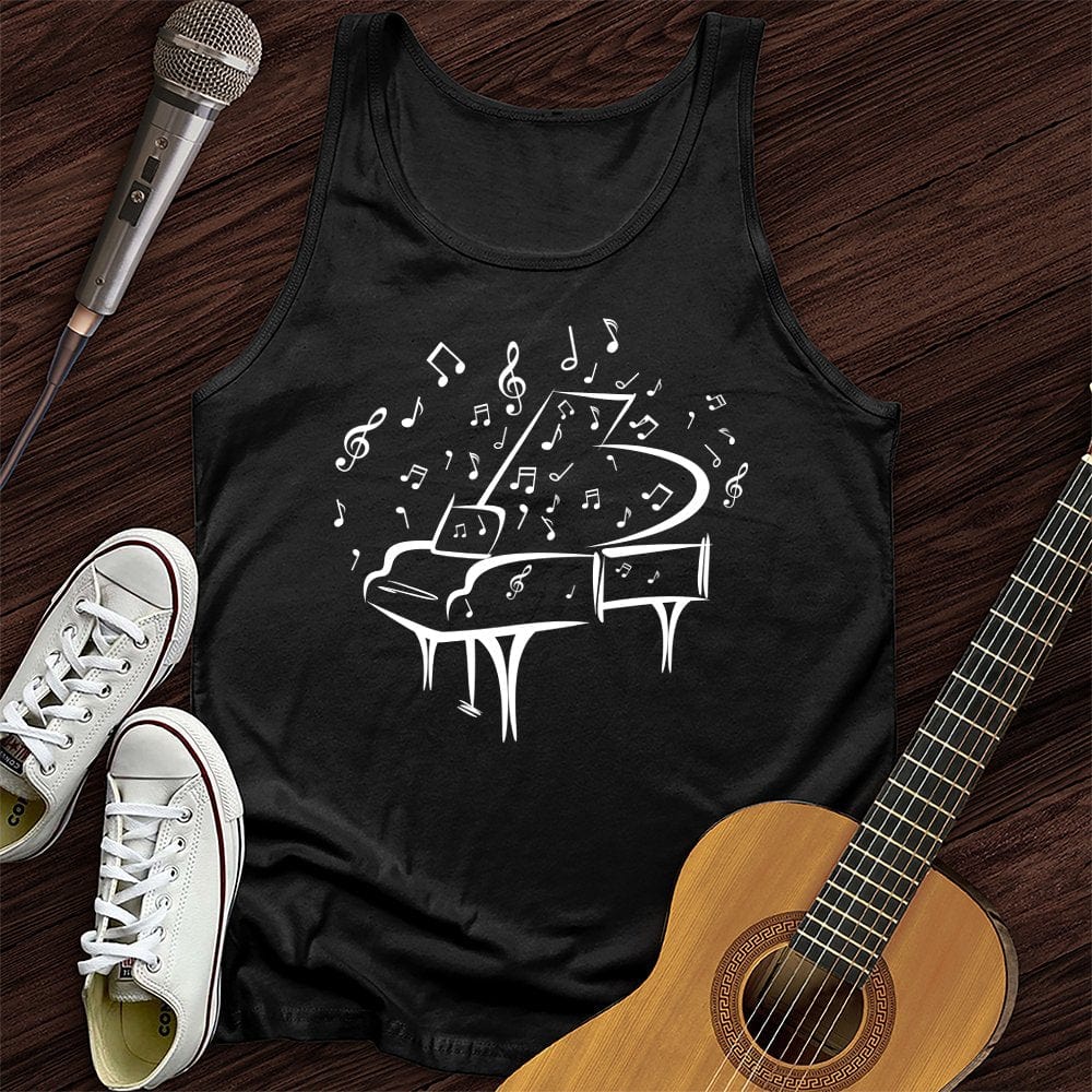 Piano Made Of Notes Tank Top