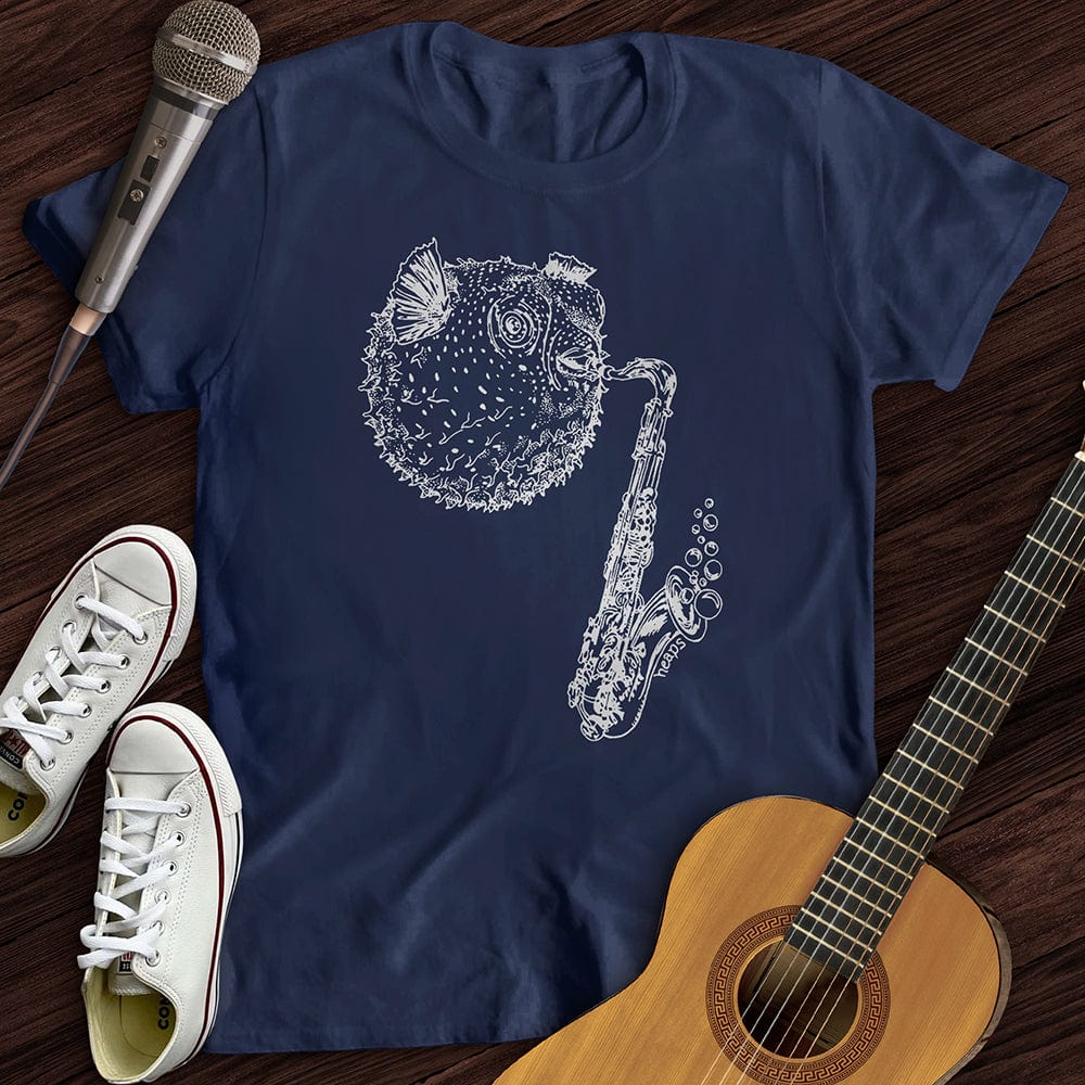 Puffer Fish Saxophone T-Shirt