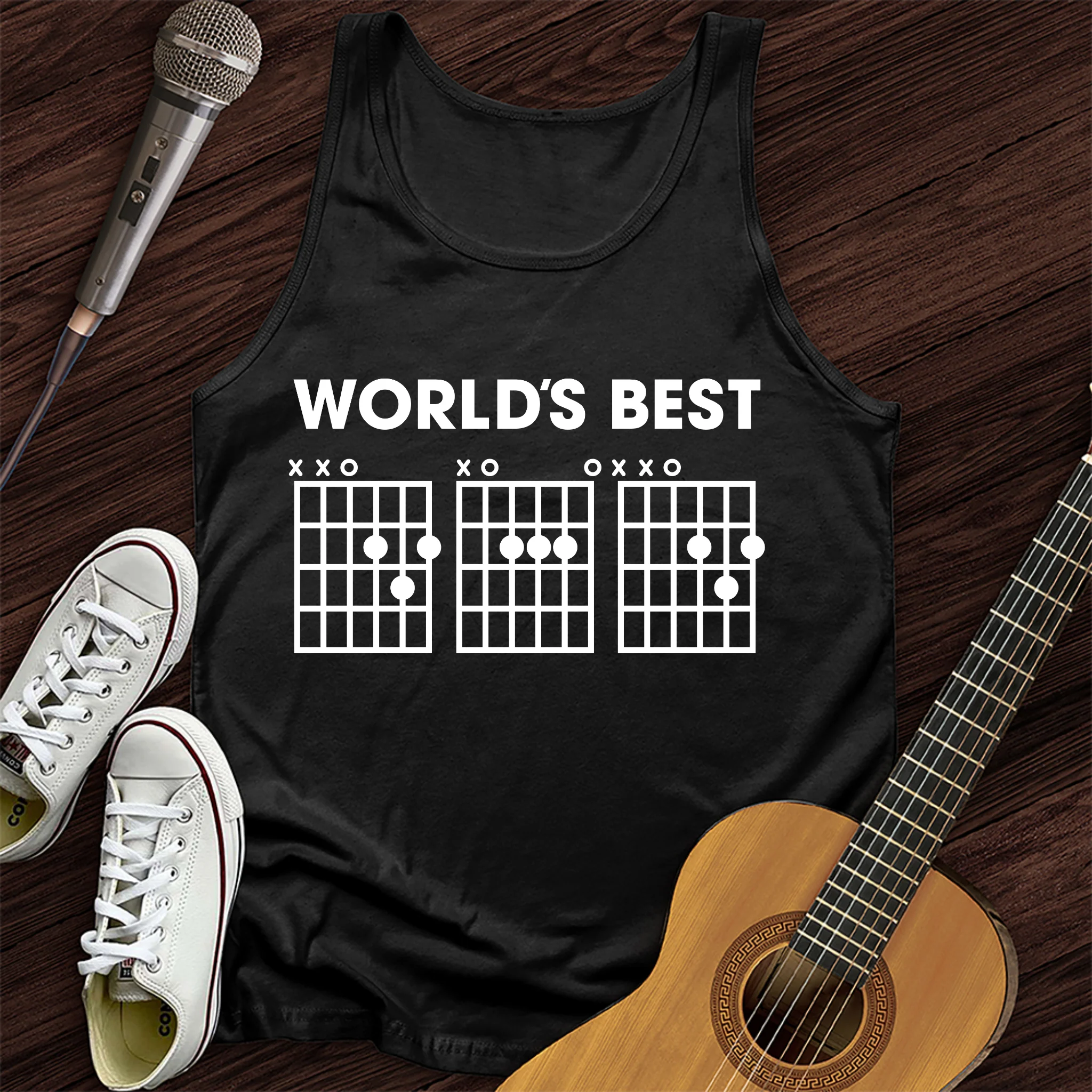 World's Best Dad Guitar Unisex Tank Top