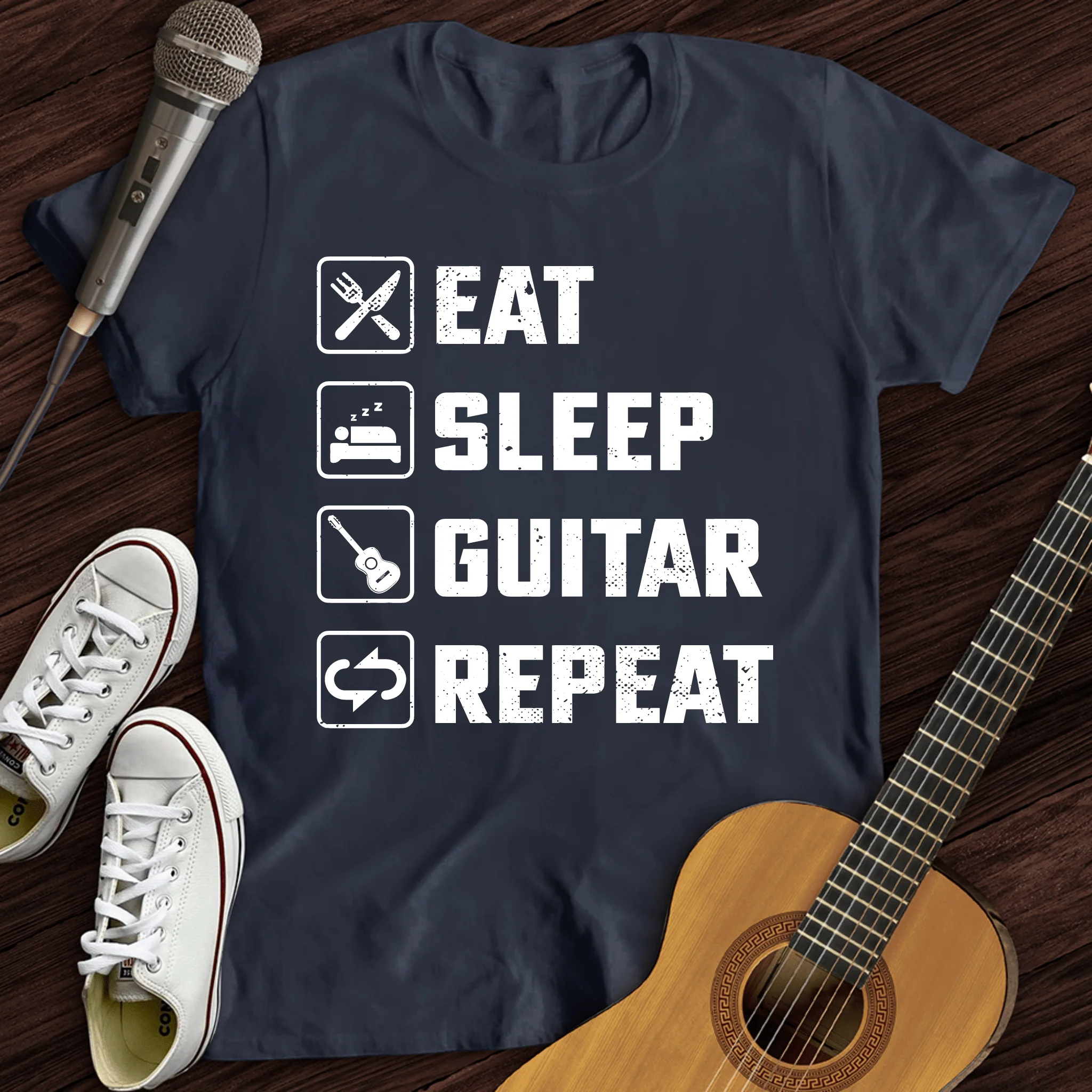Eat, Sleep, Guitar, Repeat T-Shirt