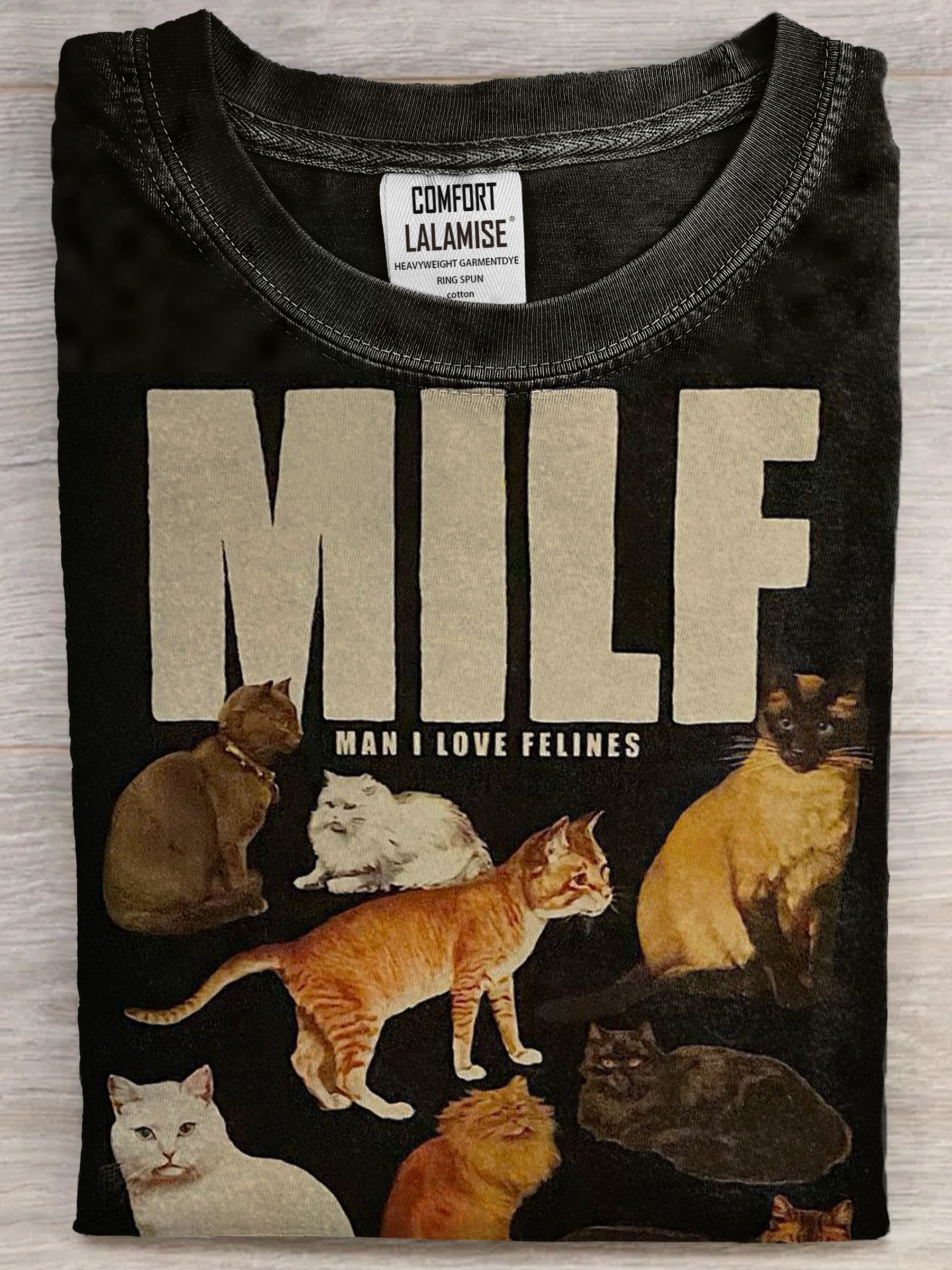 Milf Cate Funny Art Print Casaul Cotton Short Sleeve T-shirt