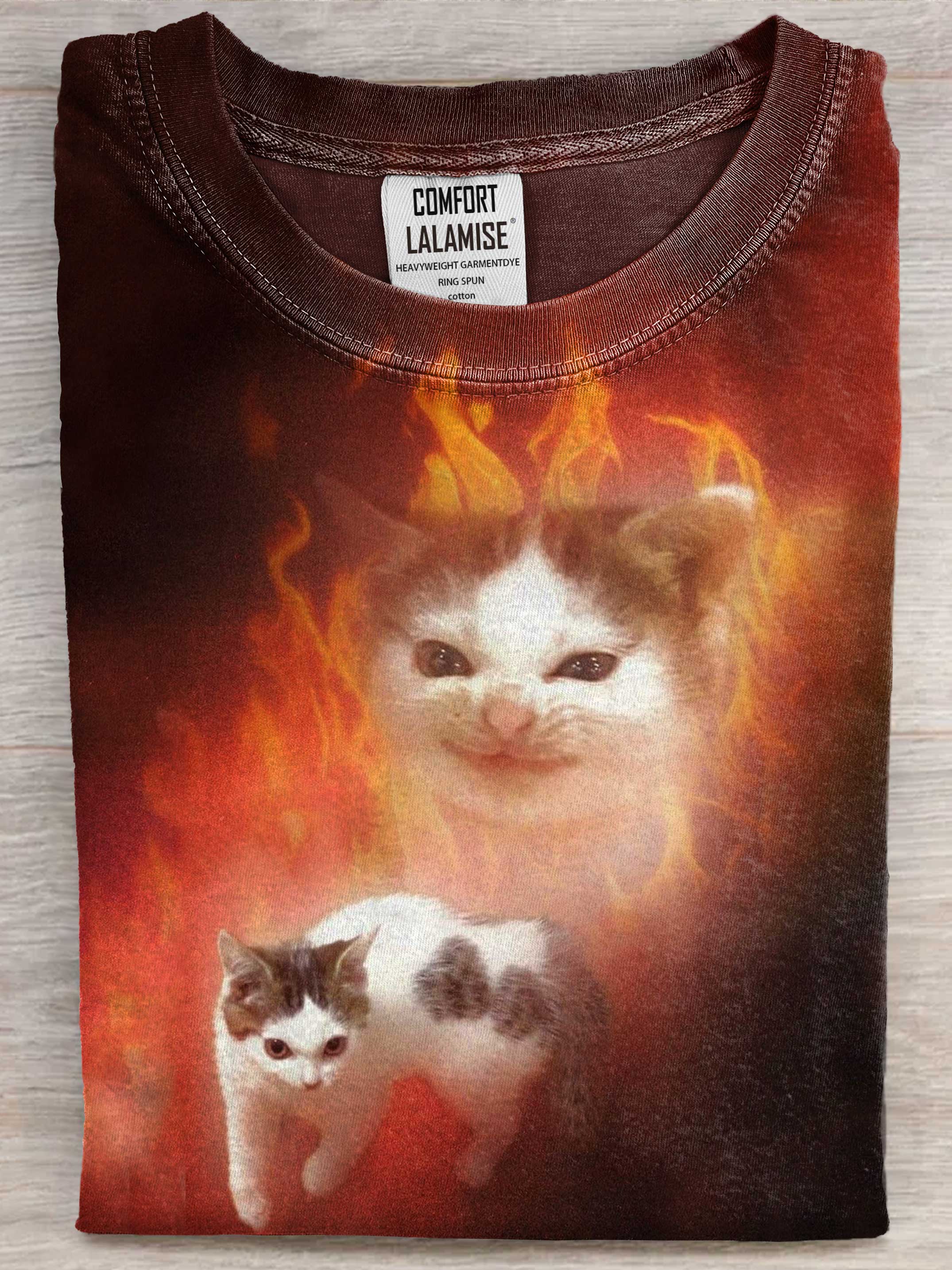 Funny Cat Art Print Casaul Short Sleeve T-shirt