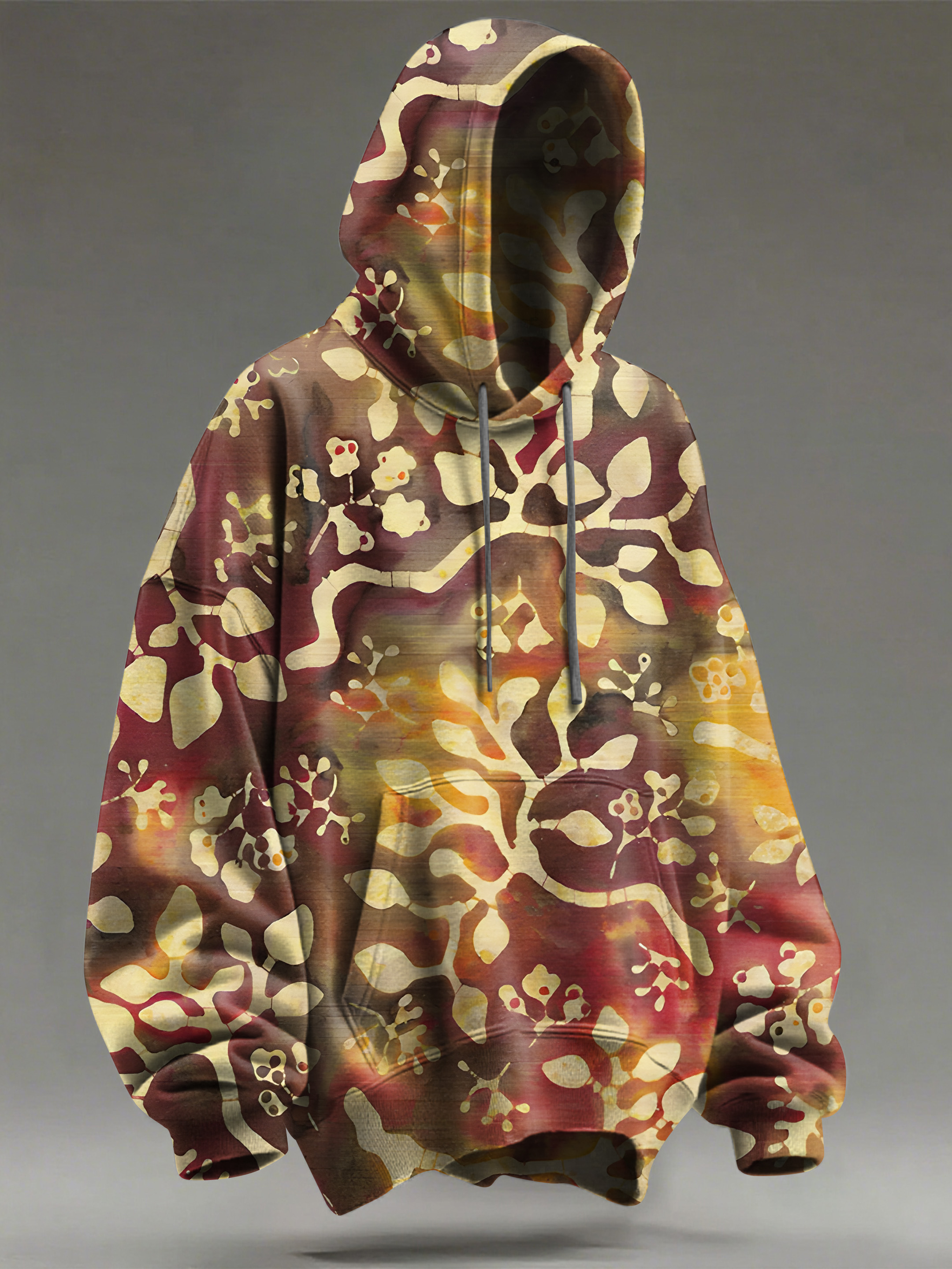 Retro Ethnic Patterns Flowers Art Casual Hoodie Sweatshirt