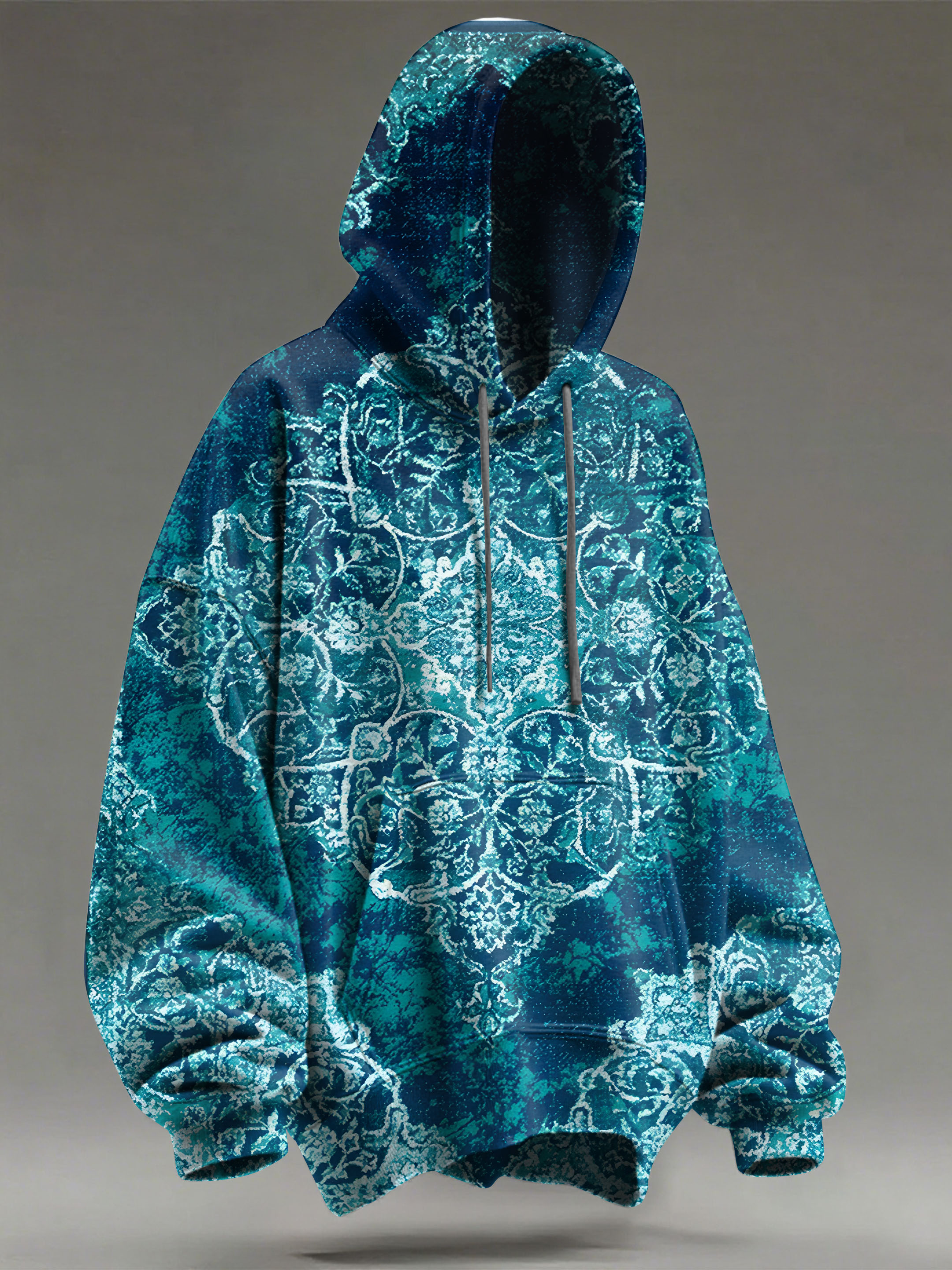 Retro Traditional Pattern Art Print Casual Hoodie Sweatshirt