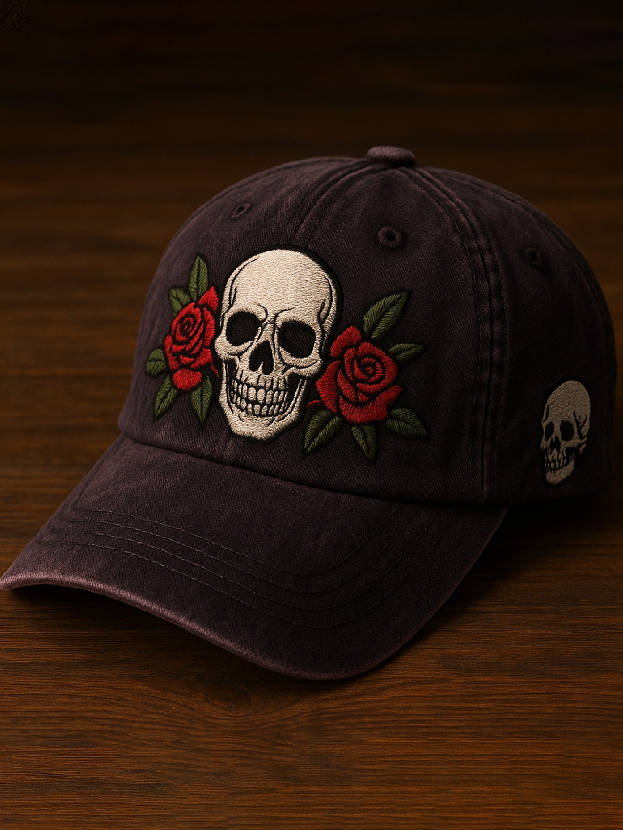 Halloween Gothic Skull Art Casual Printed Hat