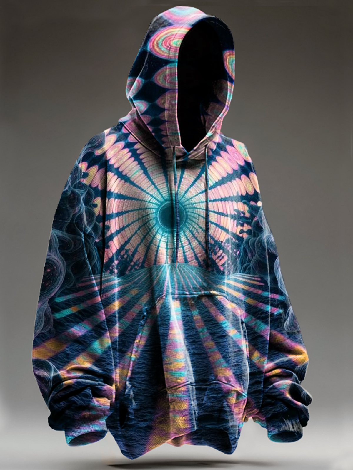 Vintage Abstract Fantasy Texture Art Print Casual Hoodie Sweatshirt