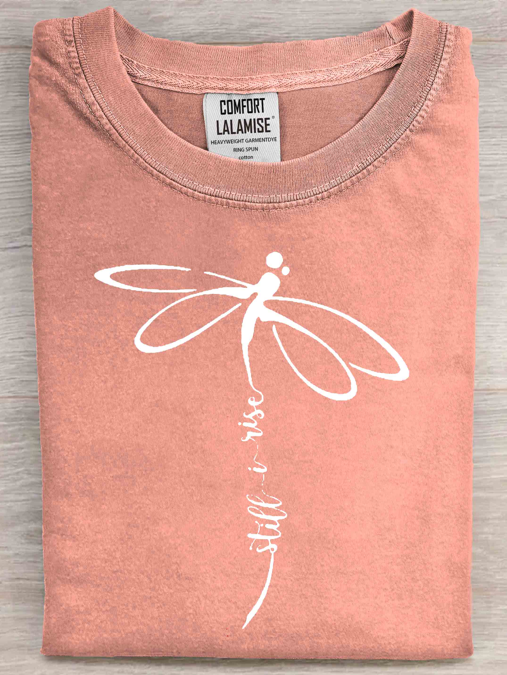 Still I Rise Dragonfly Art Print Casaul Cotton Short Sleeve T-shirt
