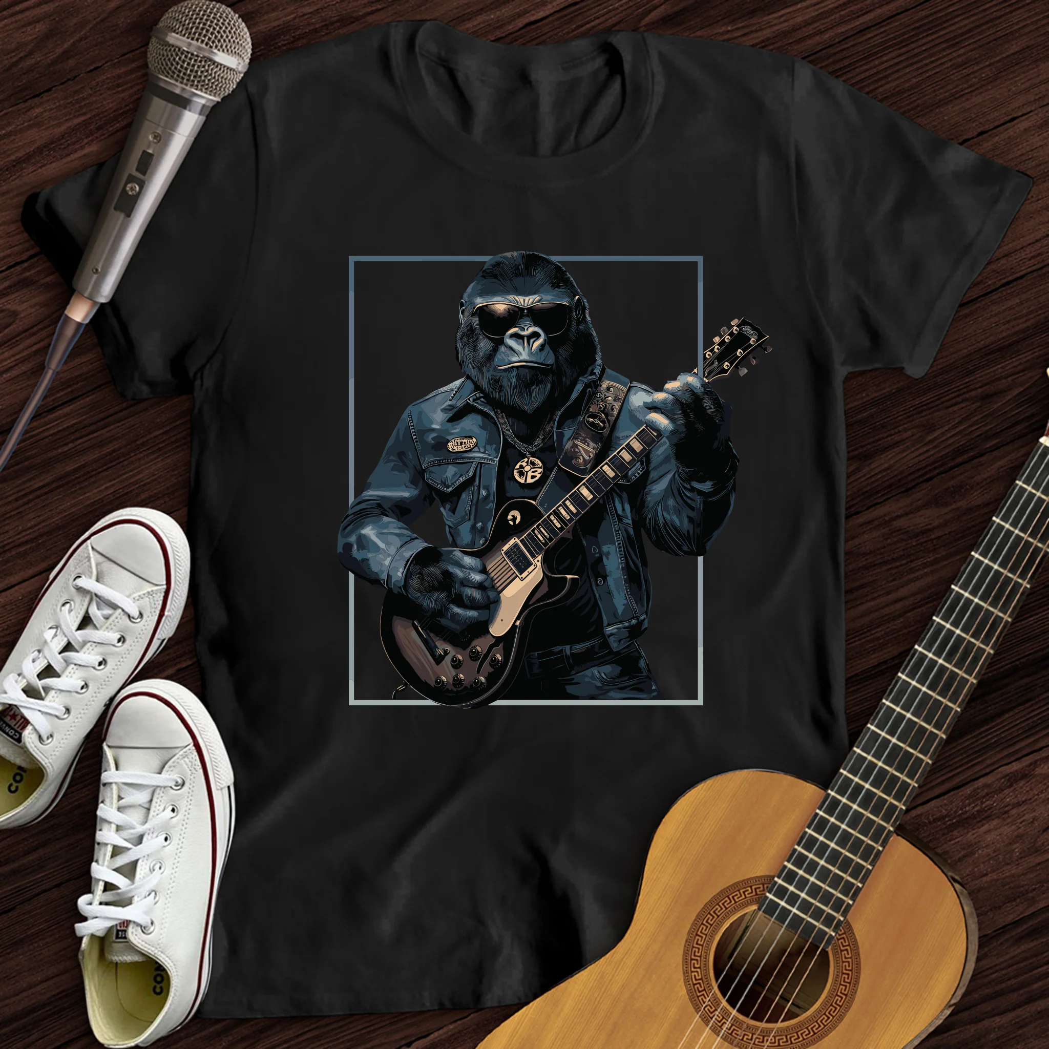 Powerful Gorilla Guitar T-Shirt