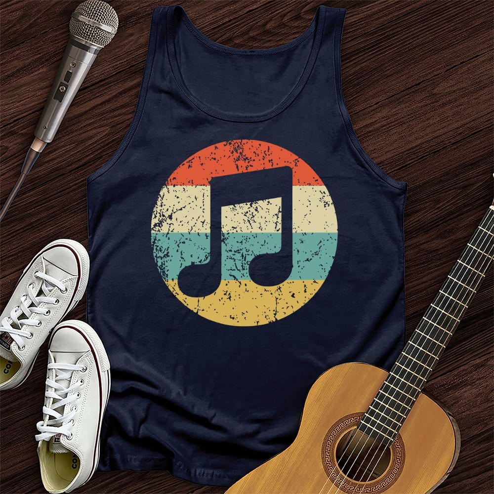 Retro Music Note Tank Top