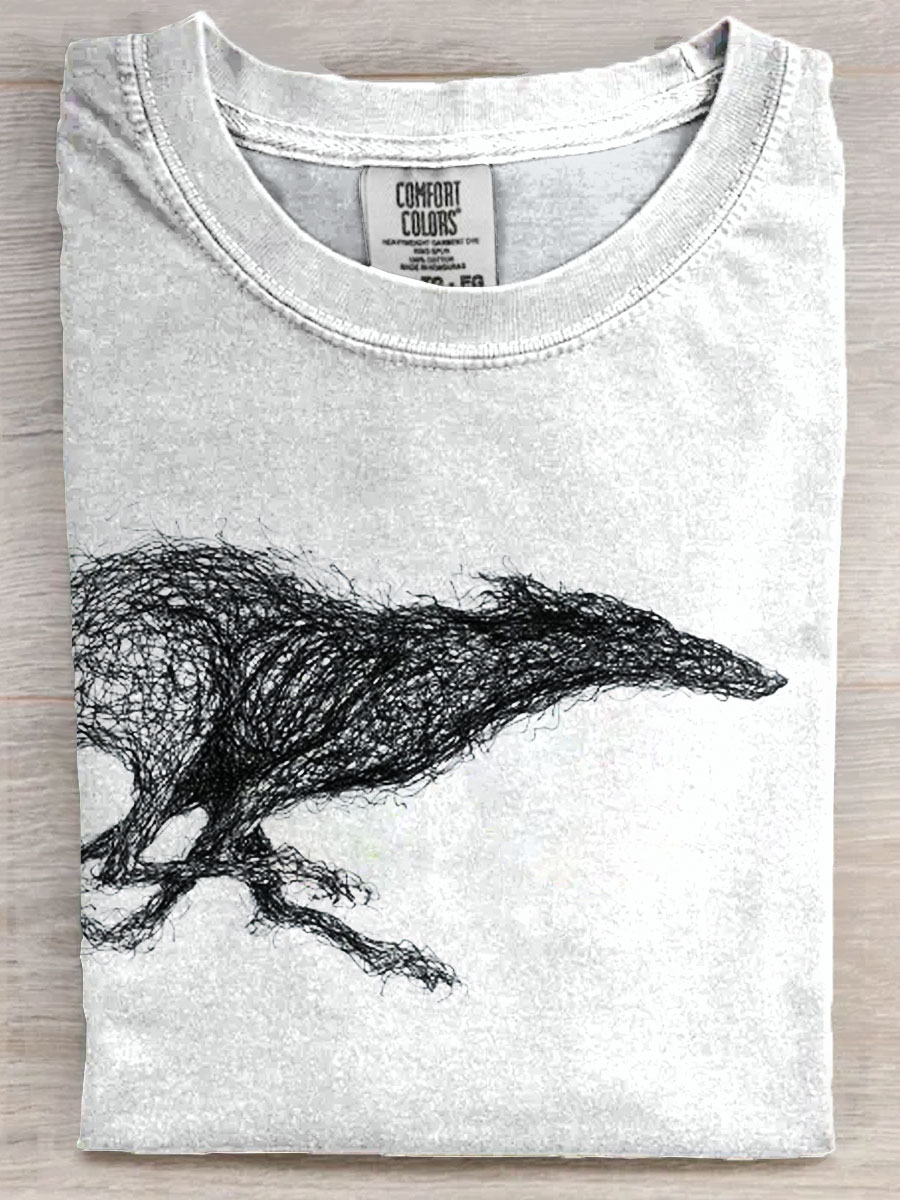 Greyhound Running Dog Art Print Casual Short Sleeve T-shirt