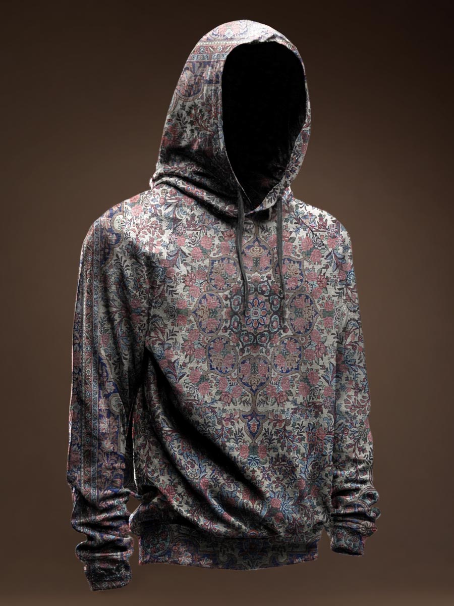 Vintage Pattern Casual Hoodie Sweatshirt