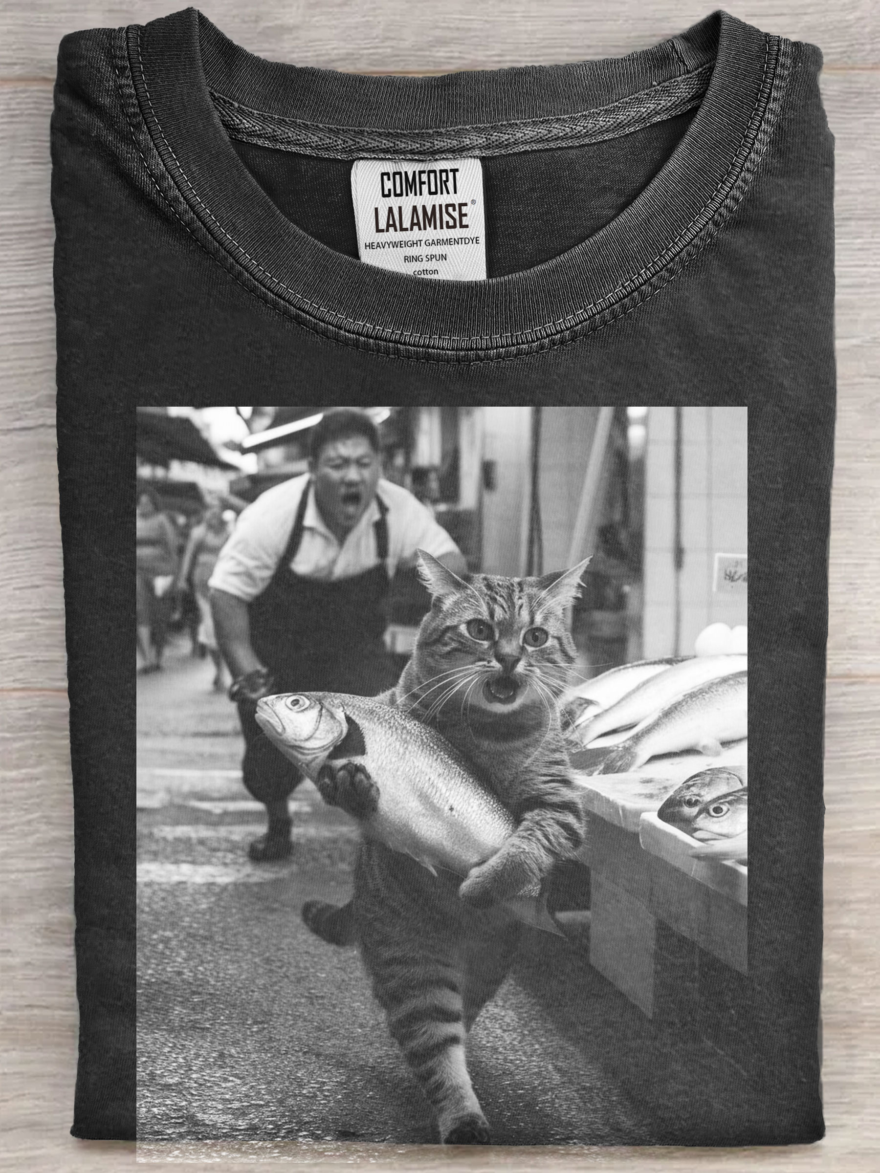 Funny Cat Art Print Casual Short Sleeve T-shirt