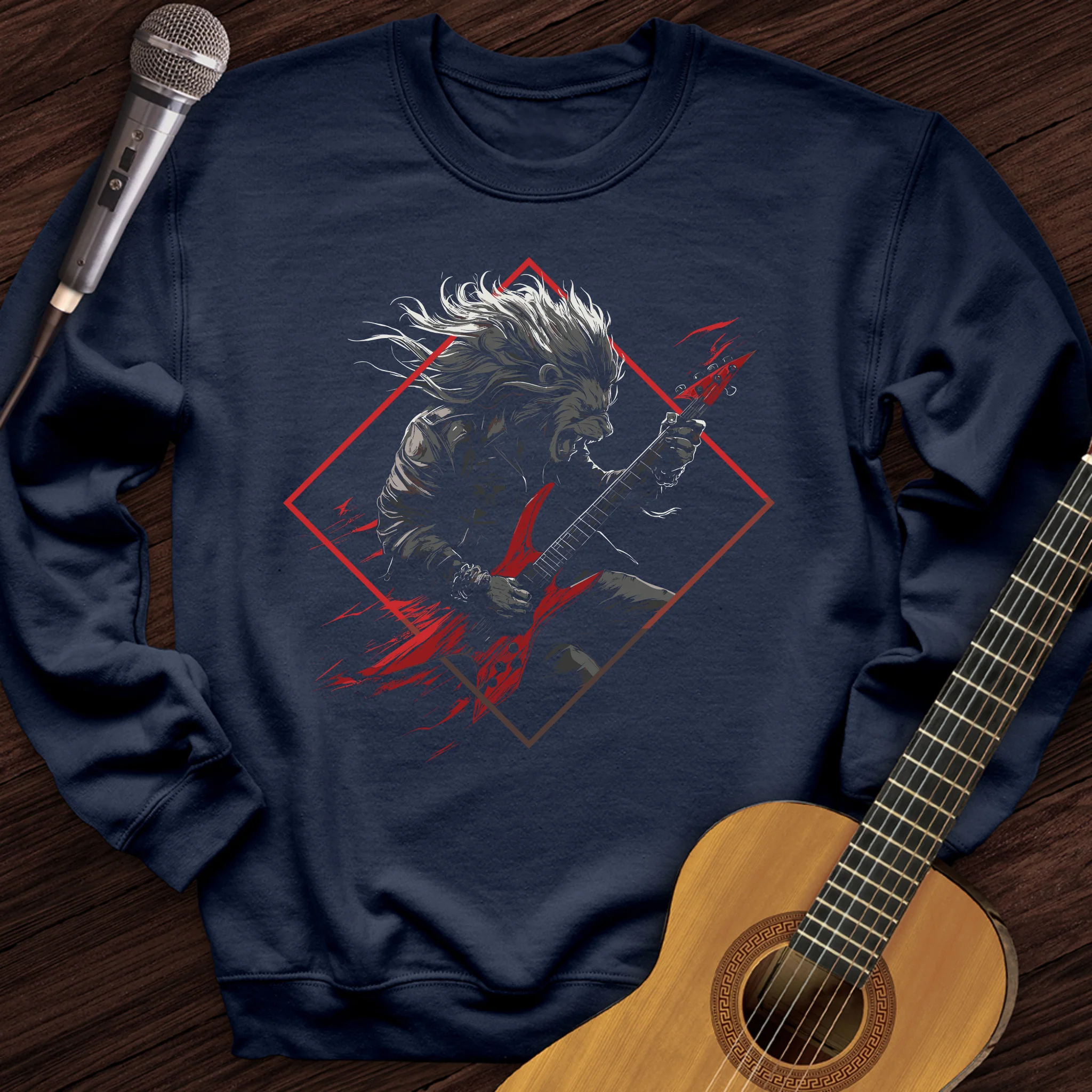 Lion Guitar Crewneck